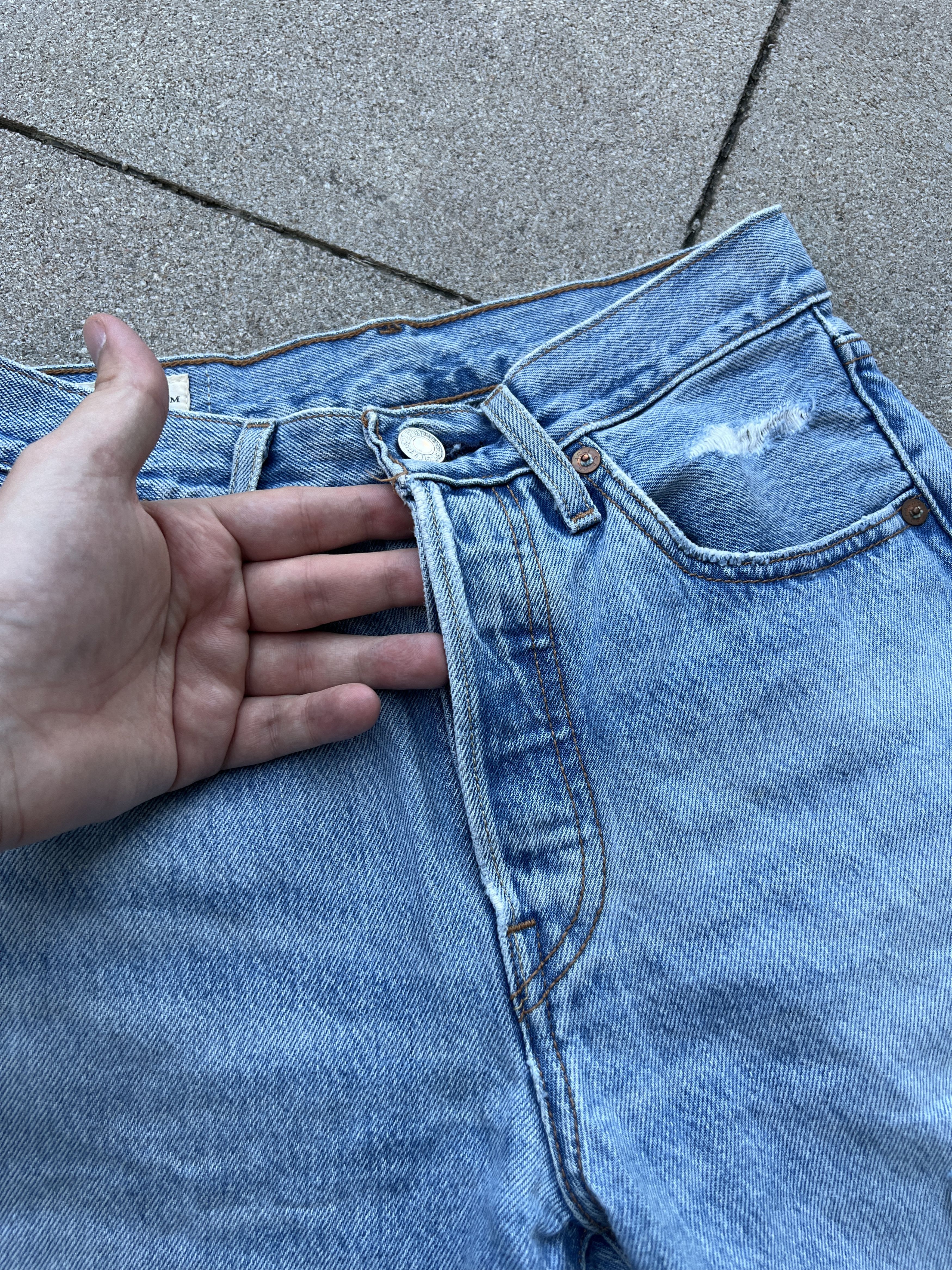 Levi's Levis Premium Big E Custom Cut Distressed Shorts Size 24" / US 00 / IT 34 - 5 Thumbnail