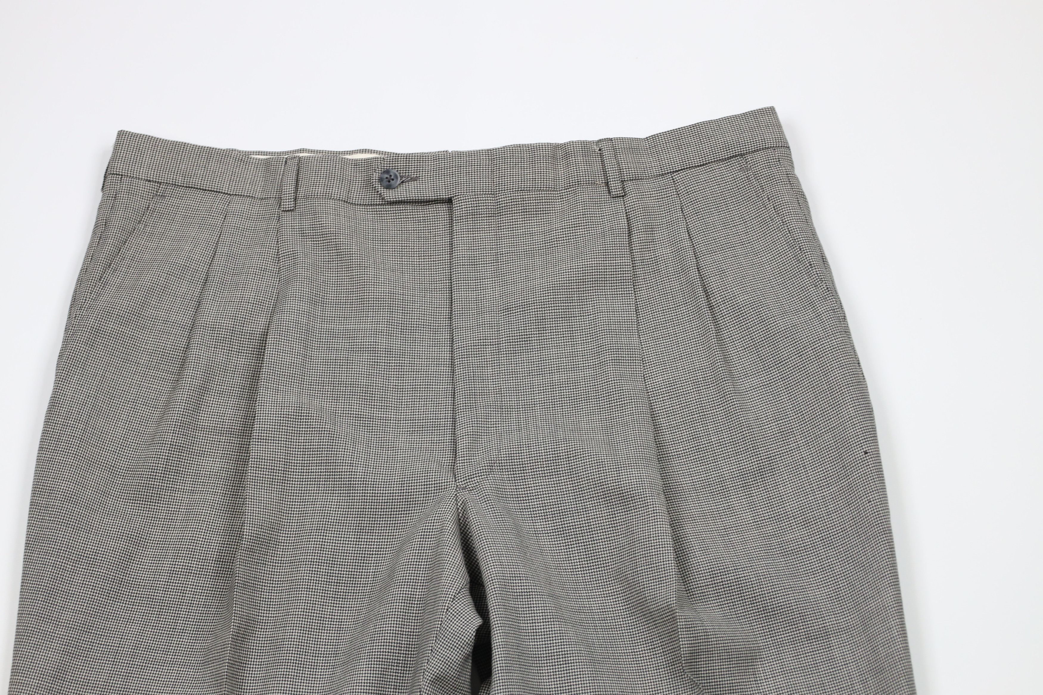 Vintage Vintage 70s Streetwear Wide Leg Chino Pants Houndstooth USA Size US 40 / EU 56 - 2 Thumbnail