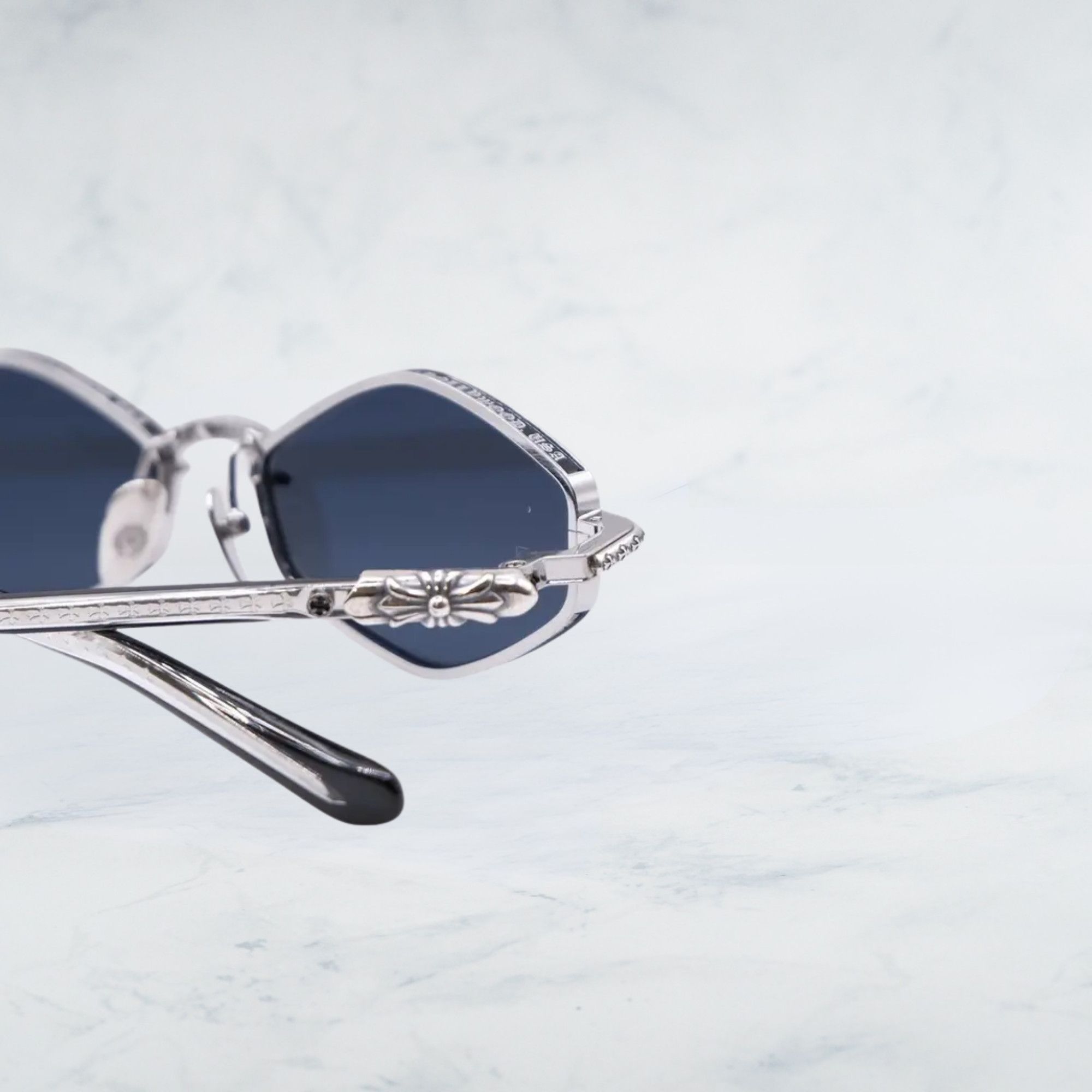 Chrome Hearts Chrome Hearts NIP SLIP BRUSHED ALLOY / BLACK SUNGLASSES Size ONE SIZE - 5 Thumbnail