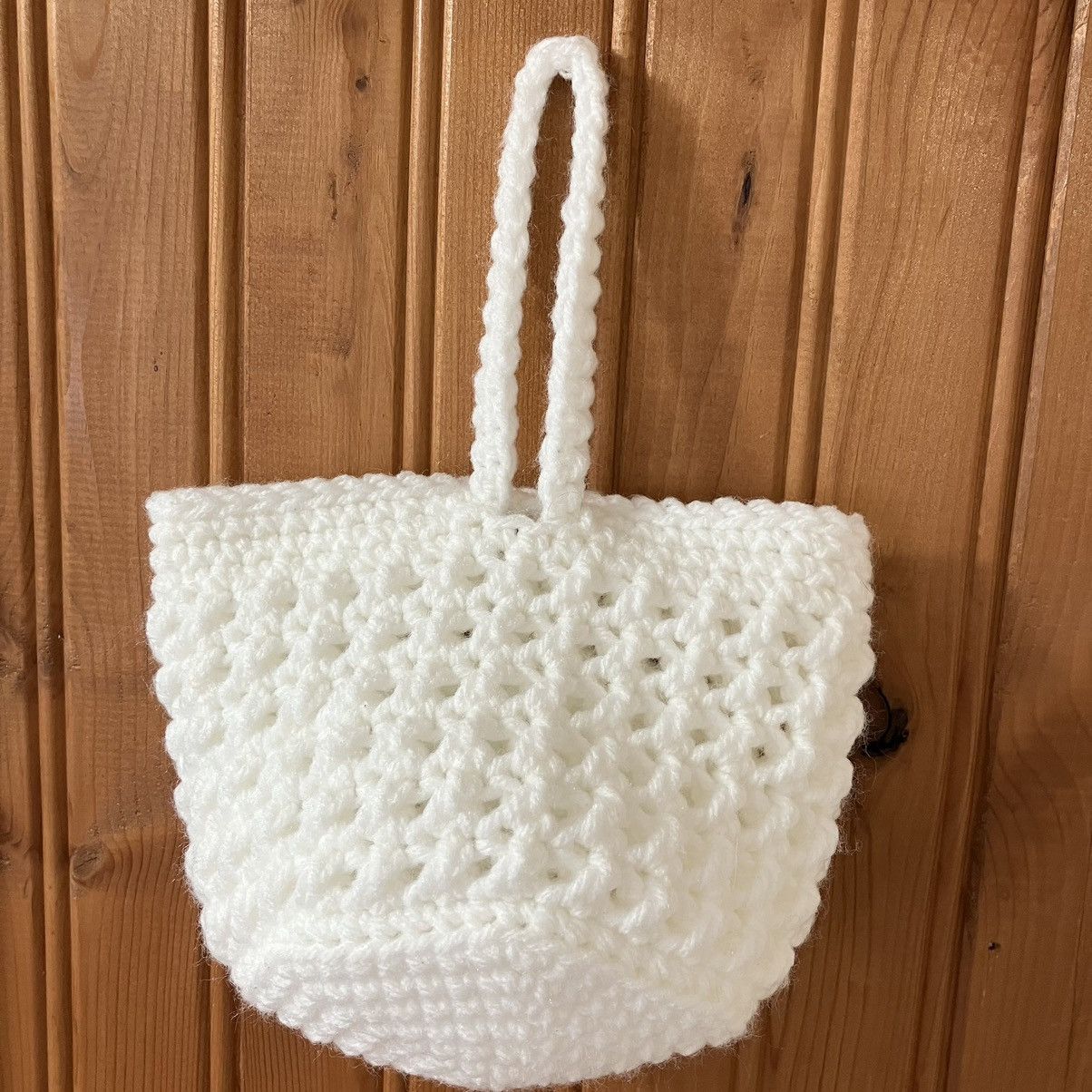Handmade White Mini Bag Wristlet Size ONE SIZE - 2 Thumbnail