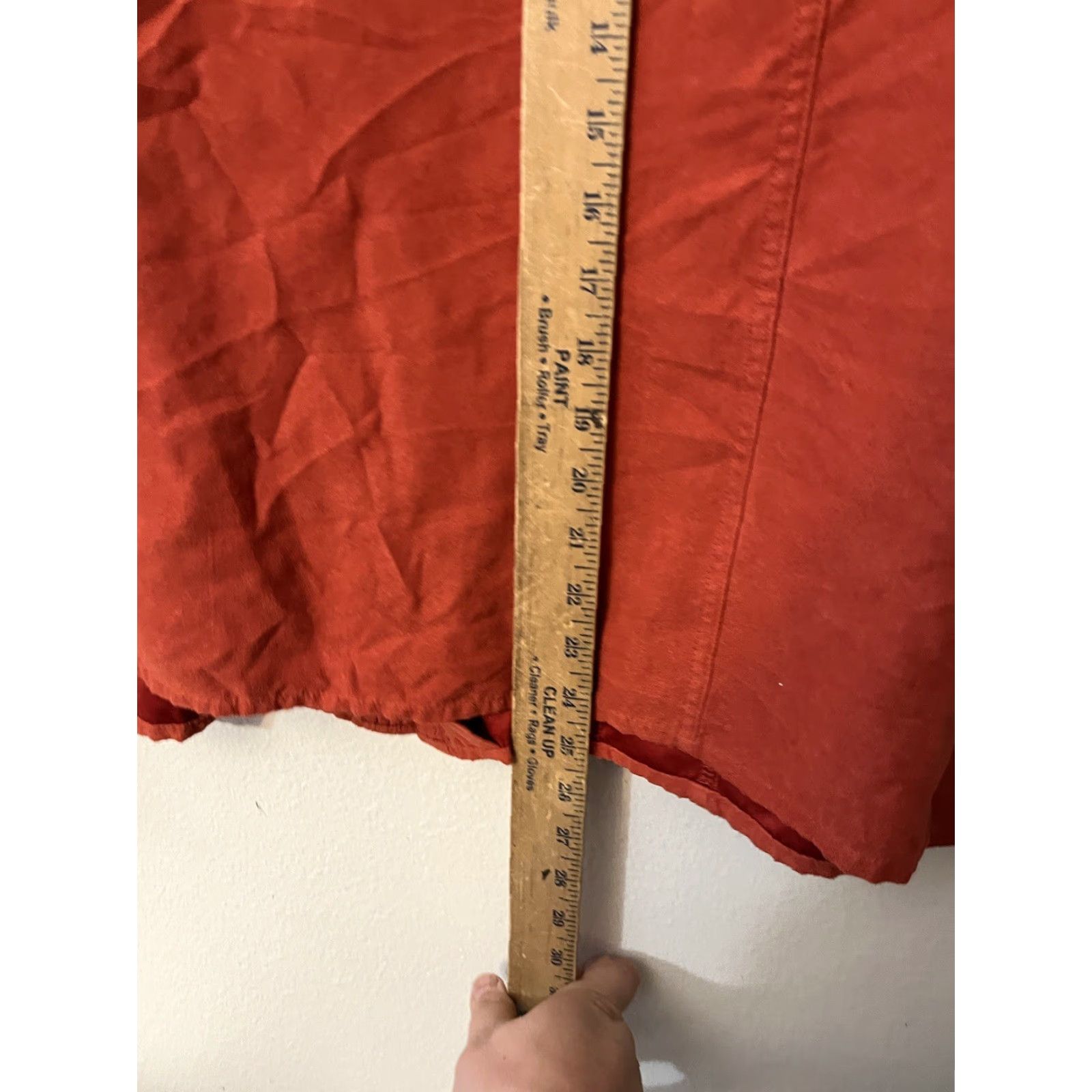 Croft & Barrow Croft & Barrow Shirt XL Women's Orange Button Up Long Sleeve Faux Suede Size XL / US 12-14 / IT 48-50 - 4 Thumbnail