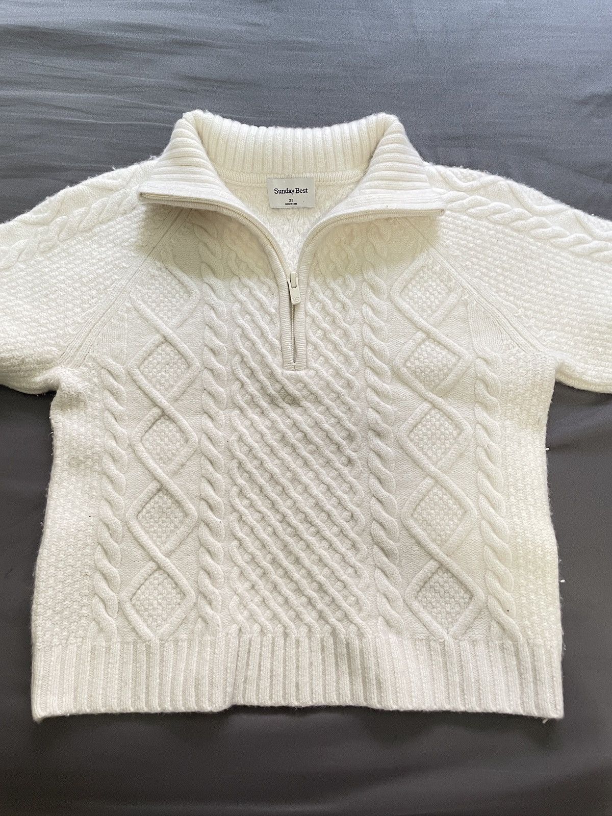 Aritzia Aritzia 🤍 Boreal Cable Knit Zip Sweater – XS Size XS / US 0-2 / IT 36-38 - 1 Thumbnail