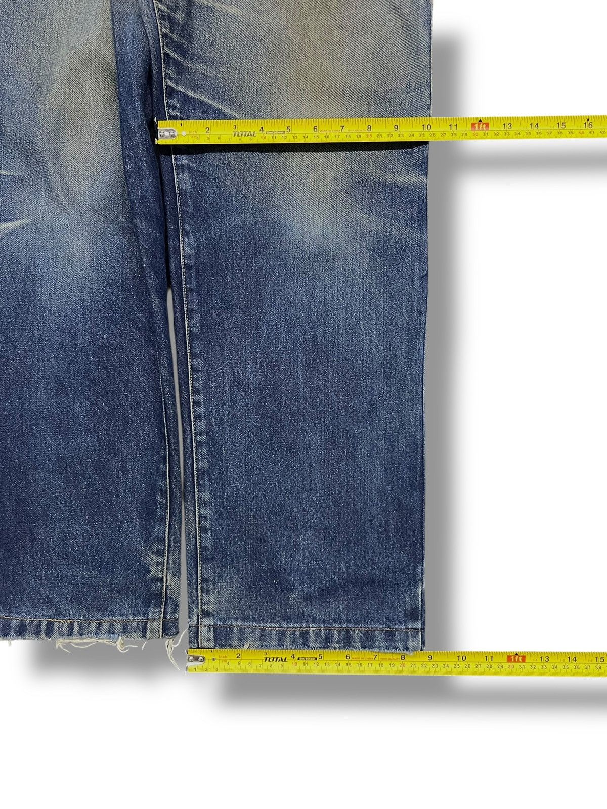 Japanese Brand Vintage Denim Of Gate MON Japan - Faded Mud Wash, Distressed Size US 35 - 18 Thumbnail