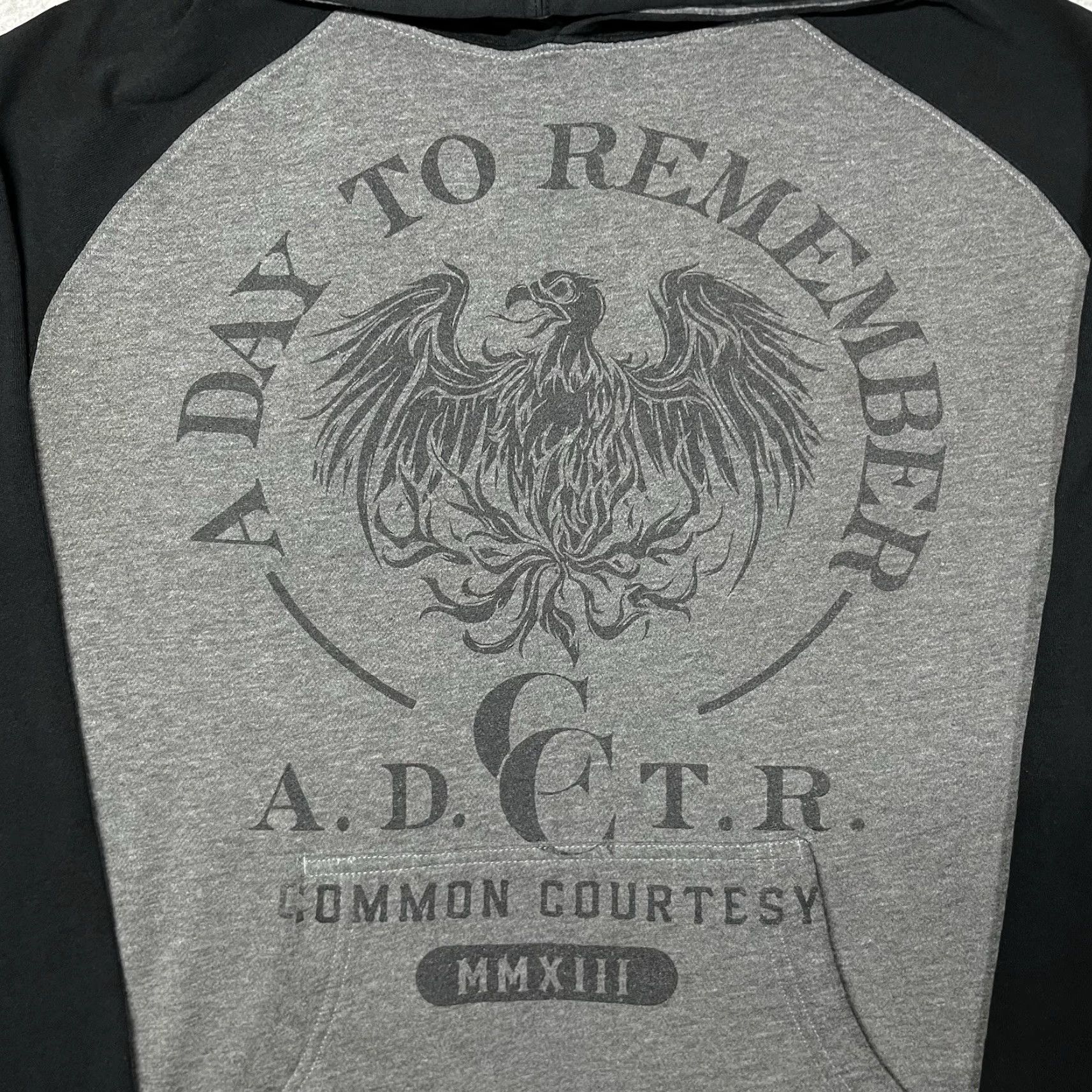 Vintage A Day To Remember Hoodie Mens M Band Rock Common Courtesy ADTR Merch Tour Black Cotton Fleece Logo Hooded Vintage Mens Size US M / EU 48-50 / 2 - 4 Thumbnail