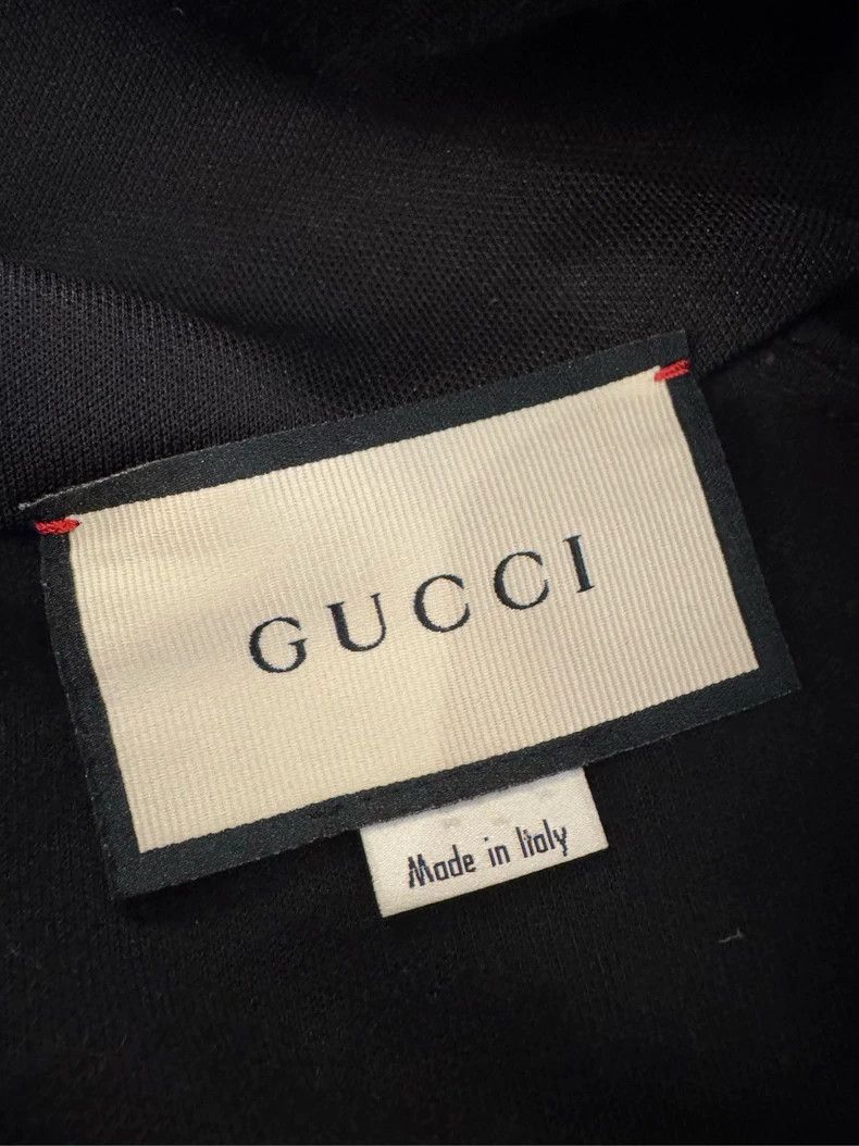 Gucci 3m reflective side sleeve logo striped casual black l