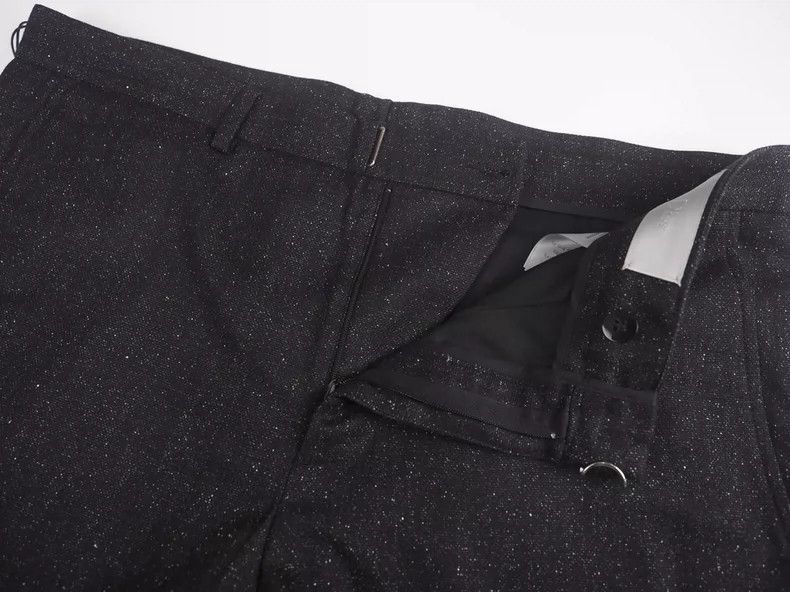 Dior Dior size US 50 Black snowflake wool-silk blend trousers Size US 34 / EU 50 - 3 Thumbnail