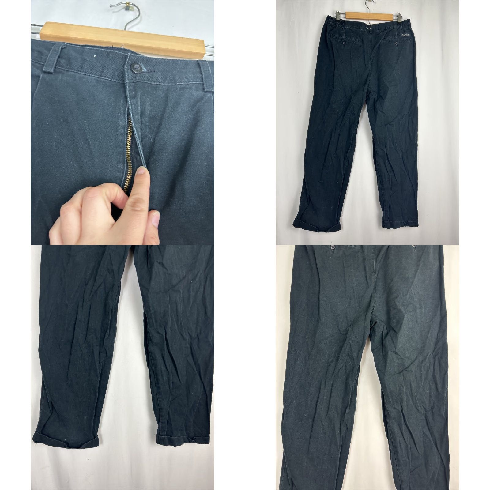 Eddie Bauer Eddie Bauer Pants Men 35x28.5 Blue Chino Elastic Waist Relaxed Fit Cotton Size US 35 - 8 Thumbnail