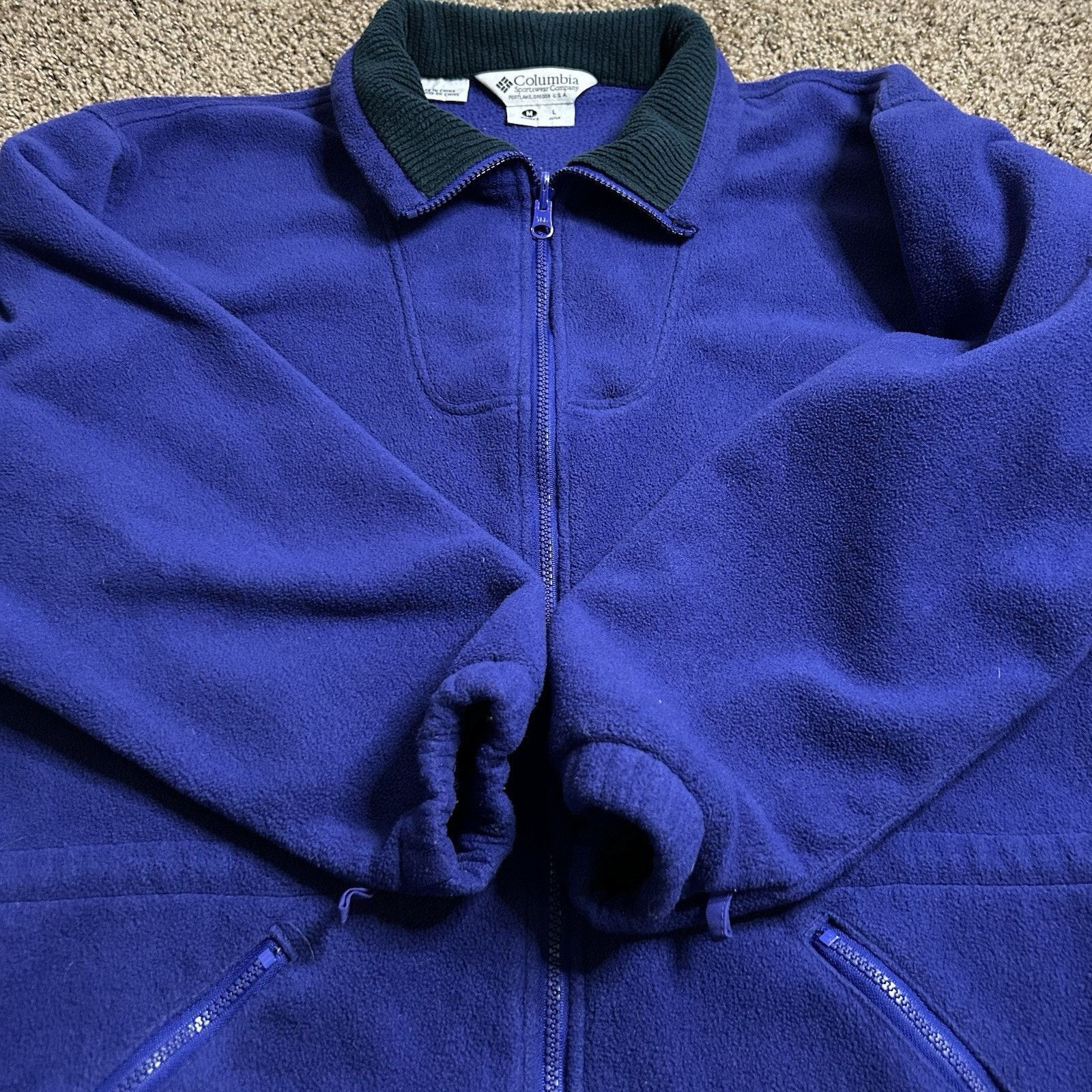 Columbia Columbia Womens M Fleece Full Zip Up Mock Neck Sweatshirt Size M / US 6-8 / IT 42-44 - 4 Thumbnail