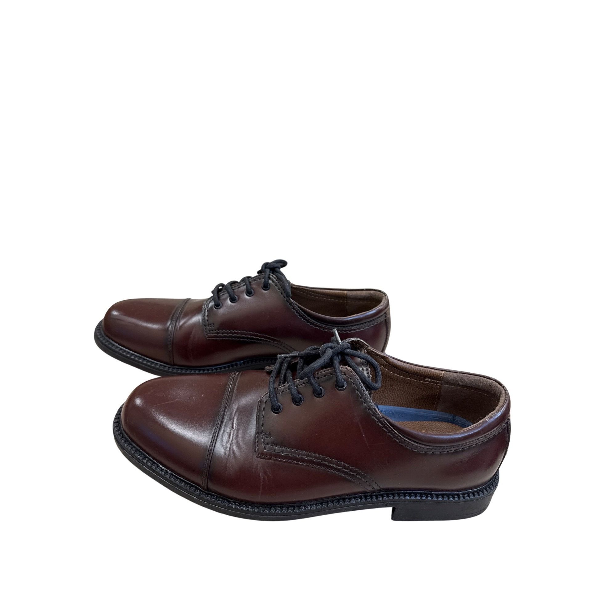 Dockers Dockers Mens Brown Leather Lace-Up Oxford Shoes 10.5W SKU 77 Size US 10.5 / EU 43-44 - 3 Thumbnail