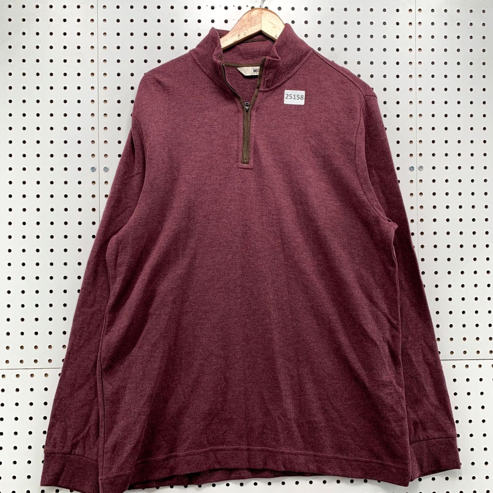 Joseph Abboud Joseph Abboud Mens Sweater 1/4 Zip Pullover Red Long Sleeve Knit Mock Neck L Adult Large Size US L / EU 52-54 / 3 - 2 Thumbnail