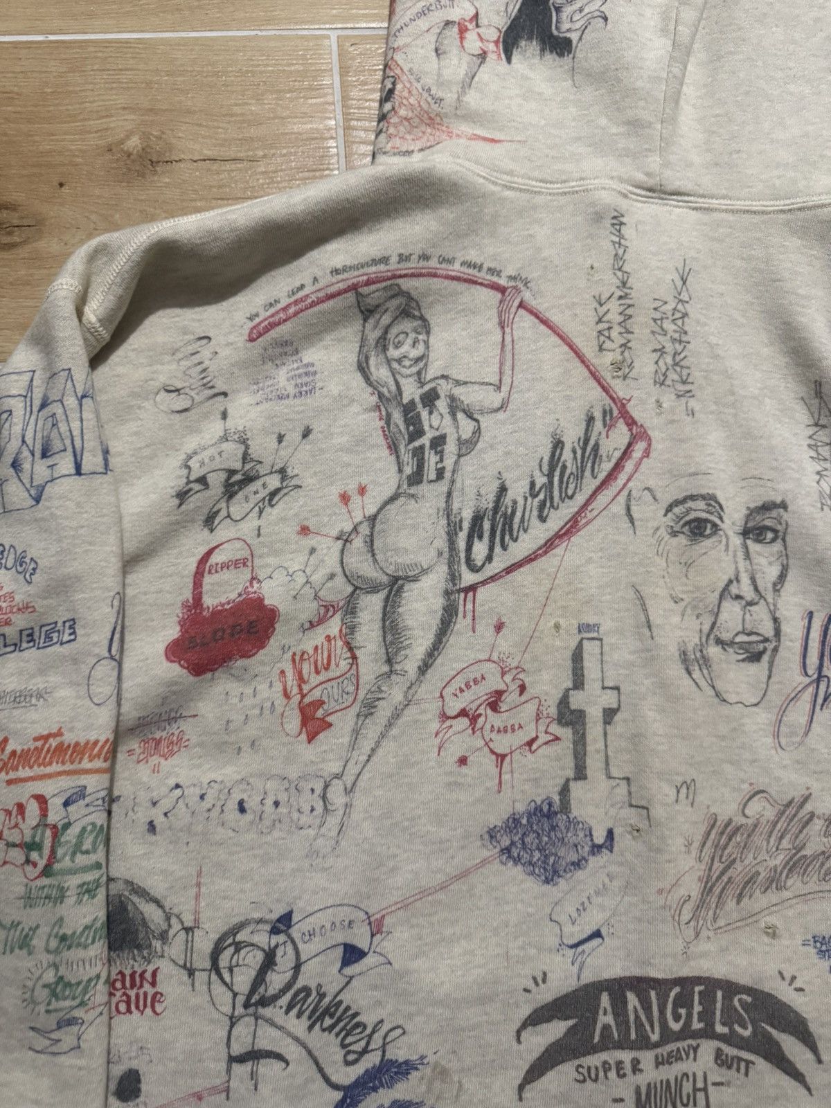 Born X Raised × Saint Michael Saint Michael x Born X Raised All Over Graffiti Hoodie XL Size US XL / EU 56 / 4 - 14 Thumbnail