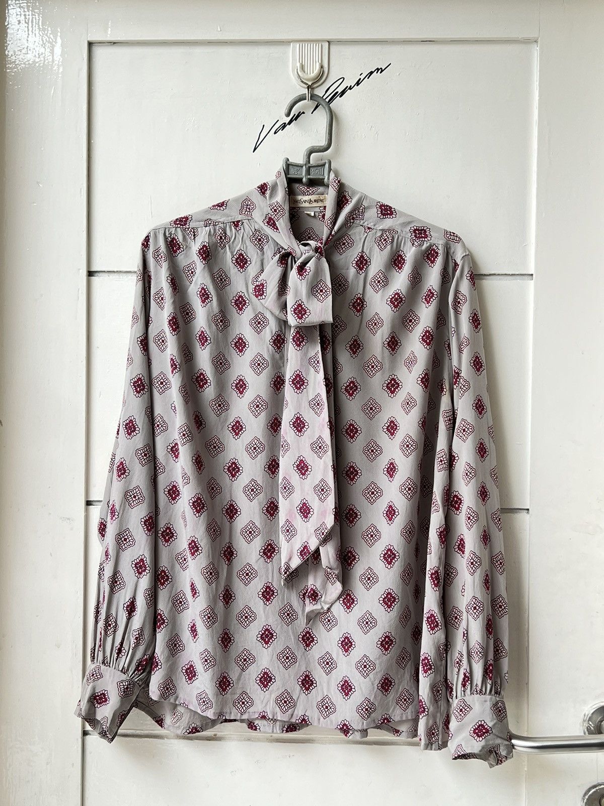 Yves Saint Laurent Yves Saint Laurent YSL Motive Blouse Size L / US 10 / IT 46 - 1 Thumbnail