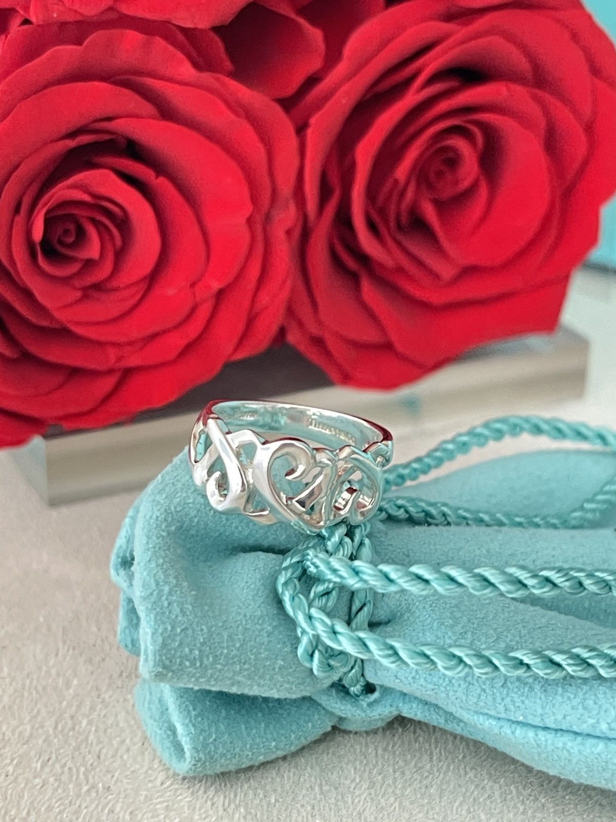 Tiffany & Co. TIFFANY & Co. Paloma Picasso Triple Heart Silver Ring 5 $450 Size ONE SIZE - 9 Thumbnail