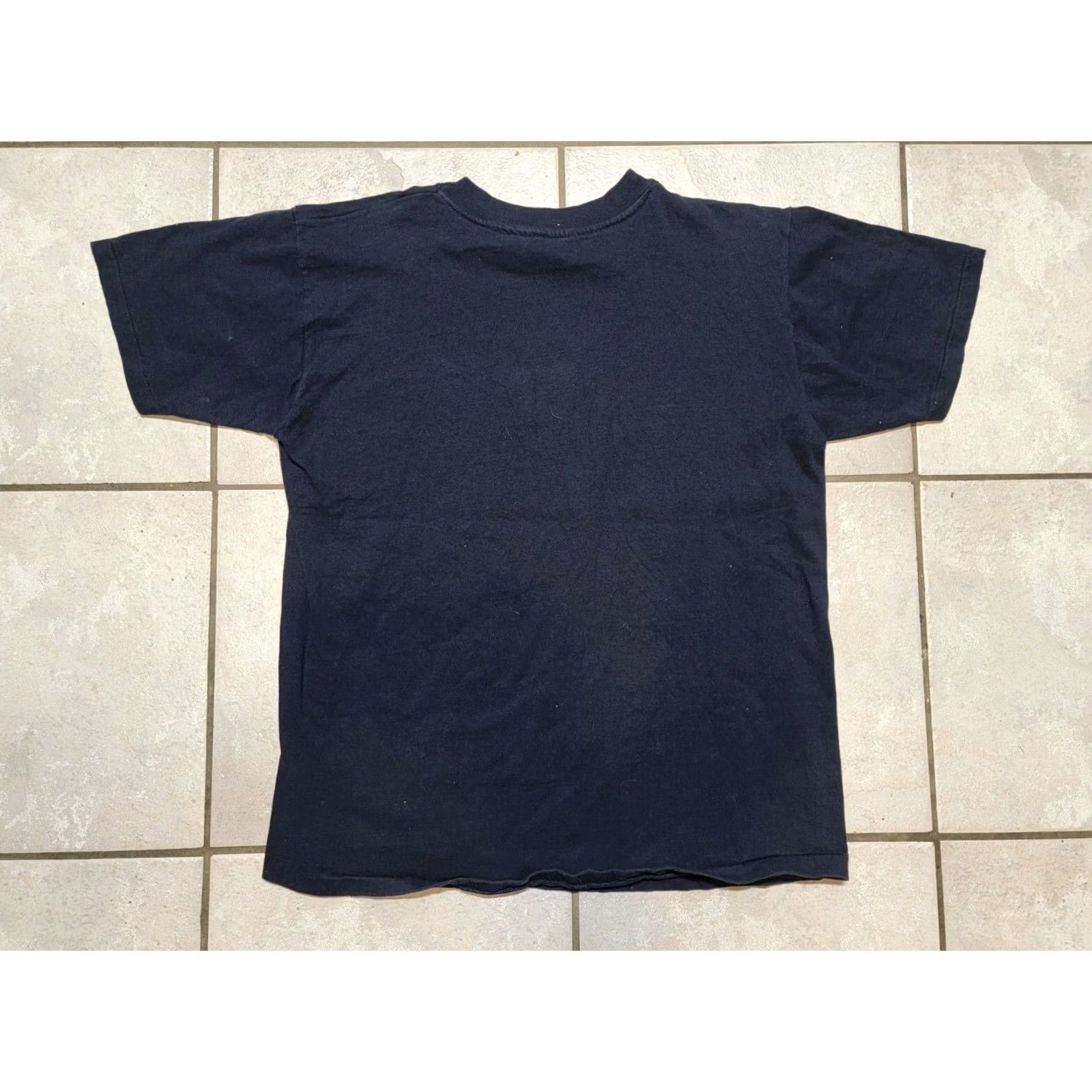 Champion VINTAGE Champion T-Shirt Mens MLB 100% Cotton Navy SZ LARGE Blue Short Sleeve Round Neck Porter Print Size US L / EU 52-54 / 3 - 4 Thumbnail