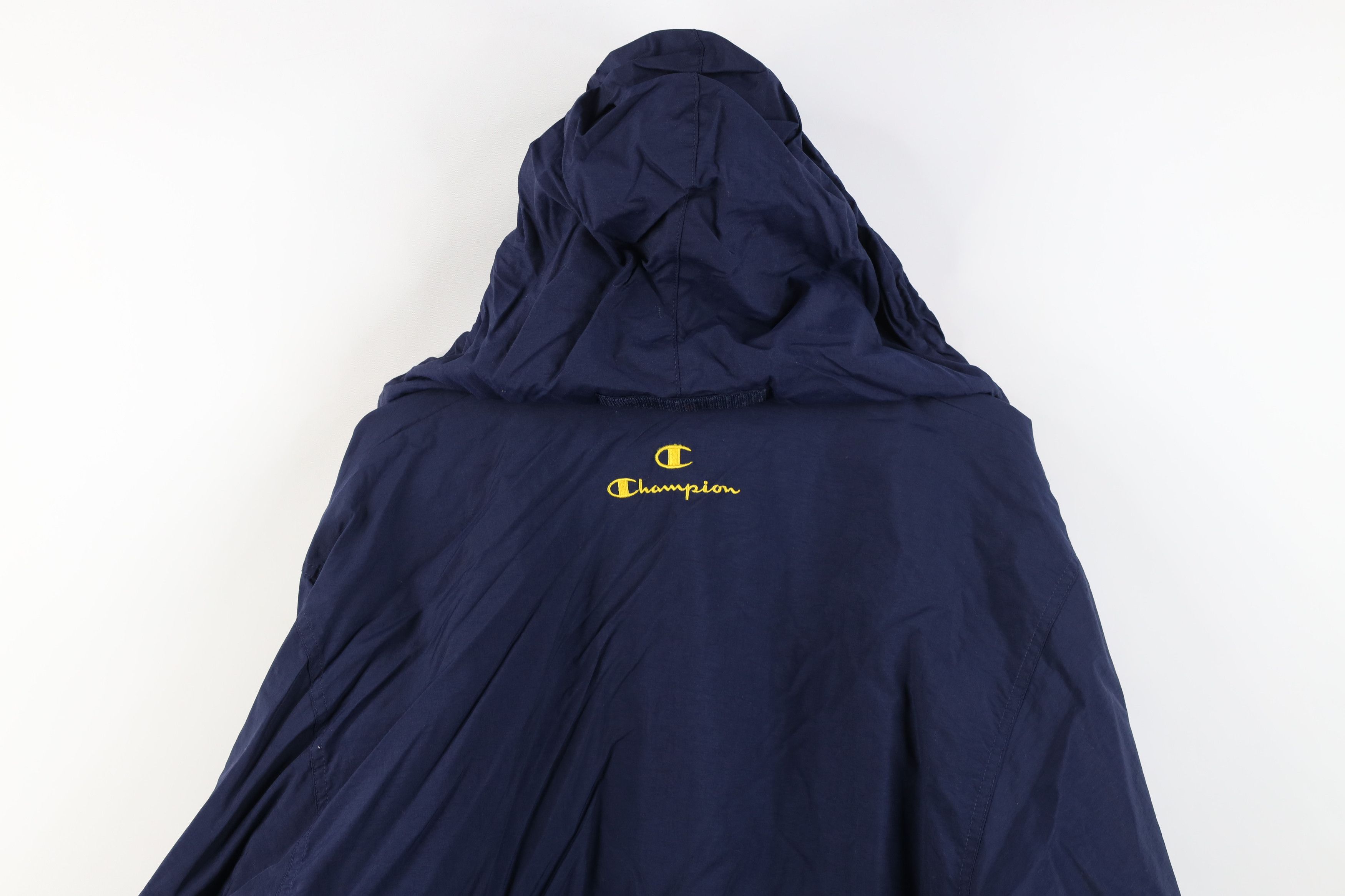 Champion Vintage 90s Champion Hooded Windbreaker Parka Jacket Blue Size US M / EU 48-50 / 2 - 14 Thumbnail