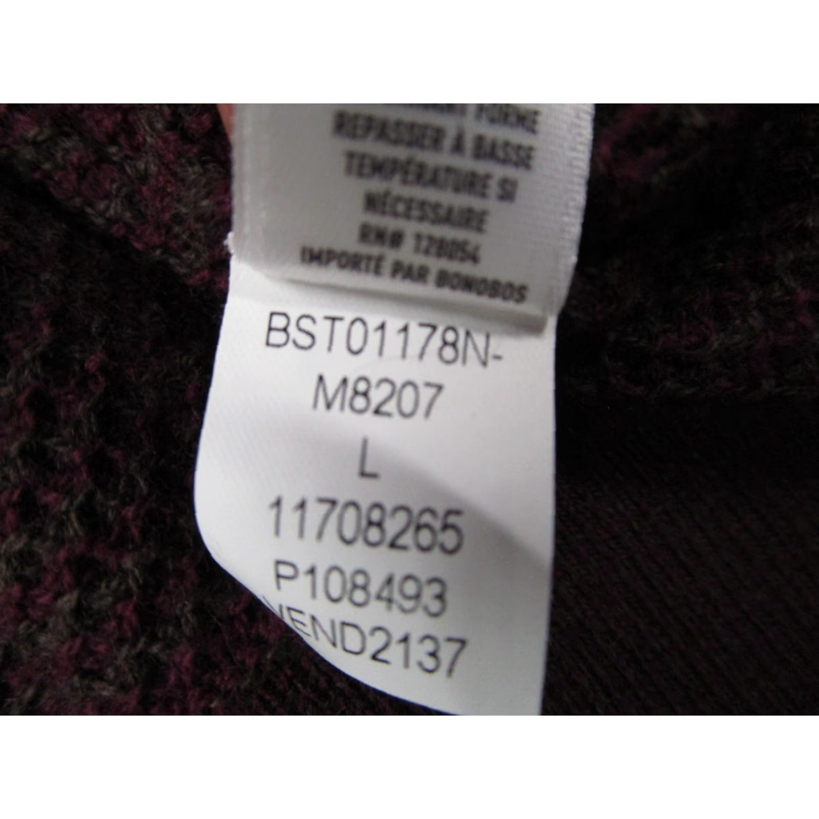 Bonobos Bonobos Sweater Mens Large Red Cashmere 1/4 Zip Mock Neck Waffle Knit Pullover Size US L / EU 52-54 / 3 - 6 Thumbnail