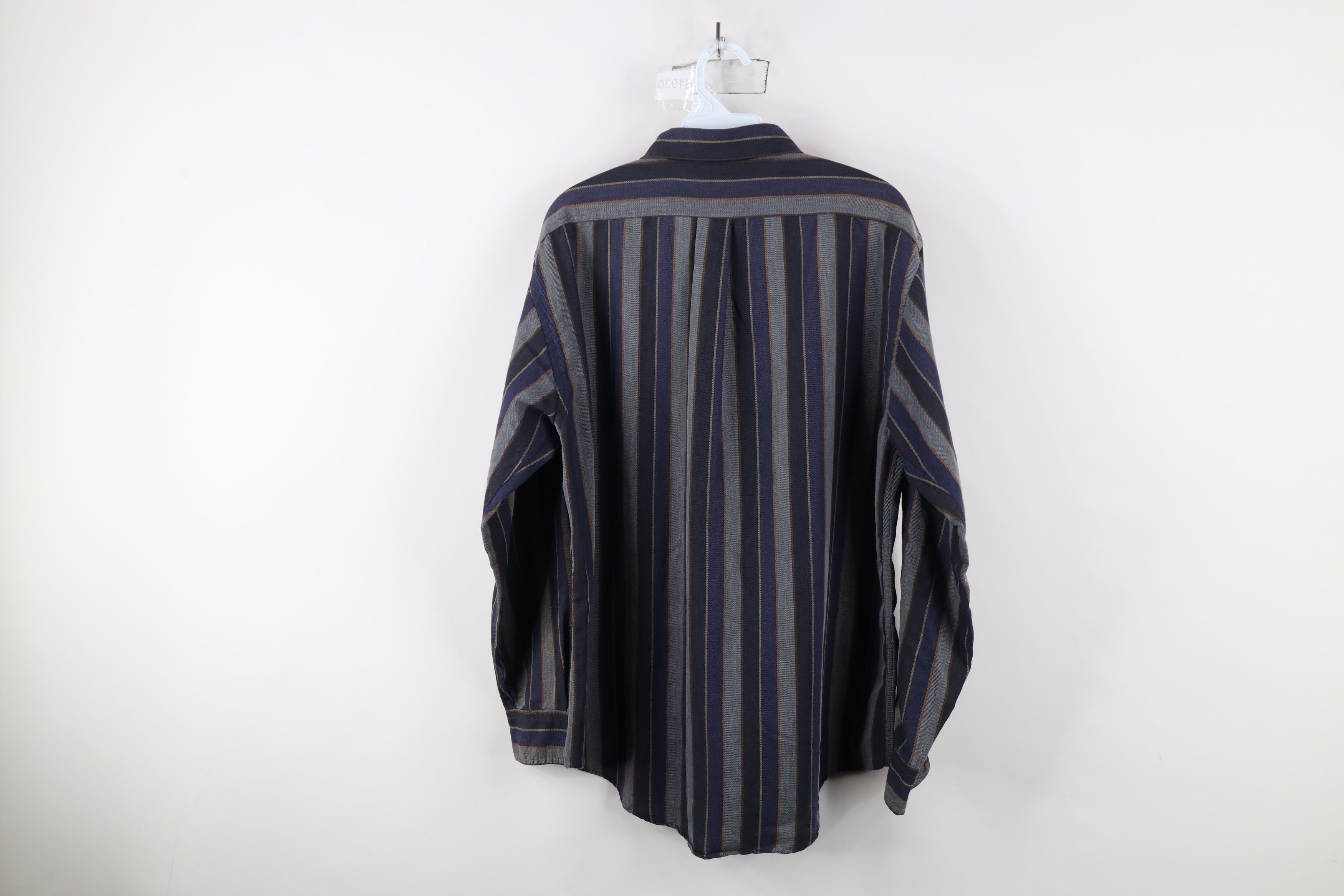 Vintage Vintage 90s Streetwear Herringbone Button Down Shirt USA Size US L / EU 52-54 / 3 - 9 Thumbnail