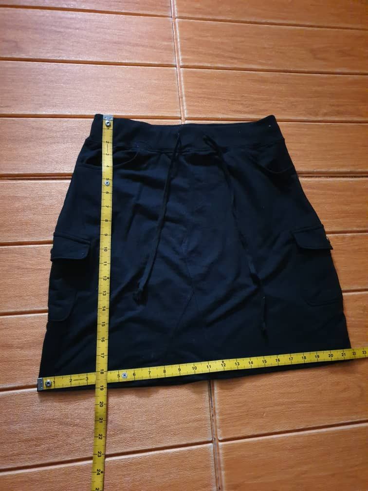 Japanese Brand Harajuku Japanese style cargo black skirt Size 29" - 6 Thumbnail