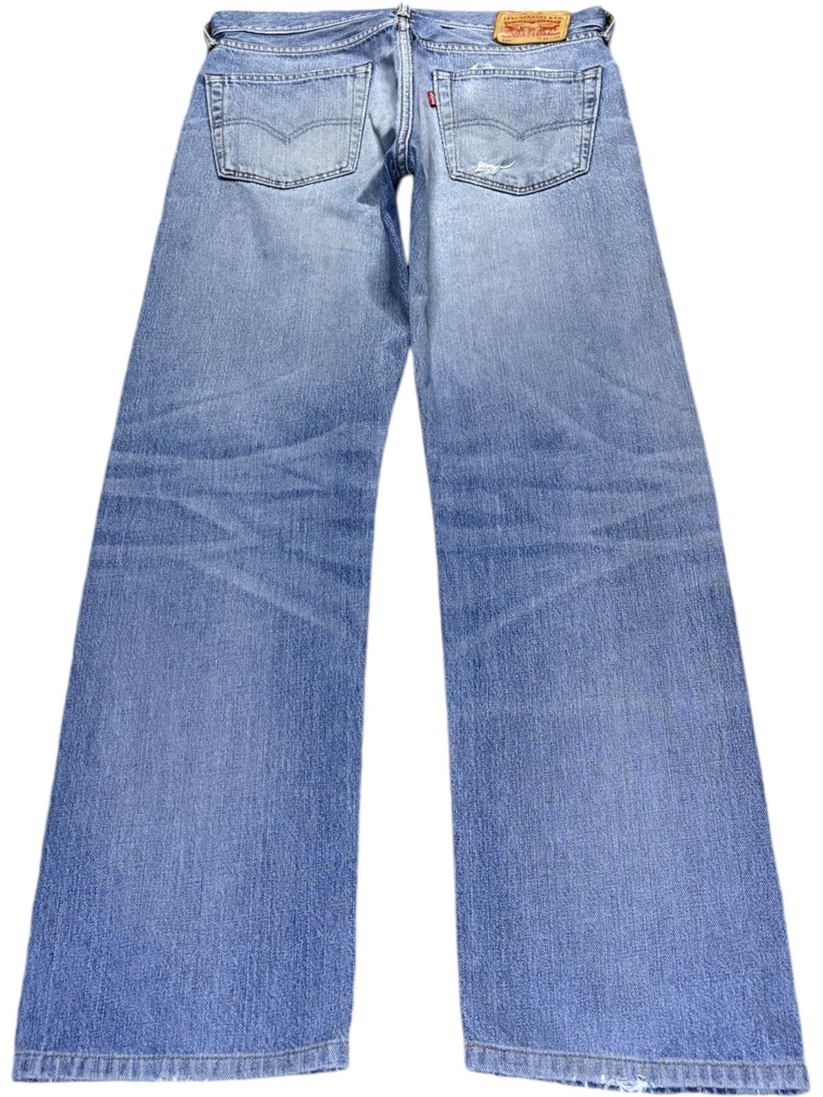 Levi's Vintage Levis 505 Faded Wash Distressed Loose Jeans Size US 32 / EU 48 - 2 Thumbnail