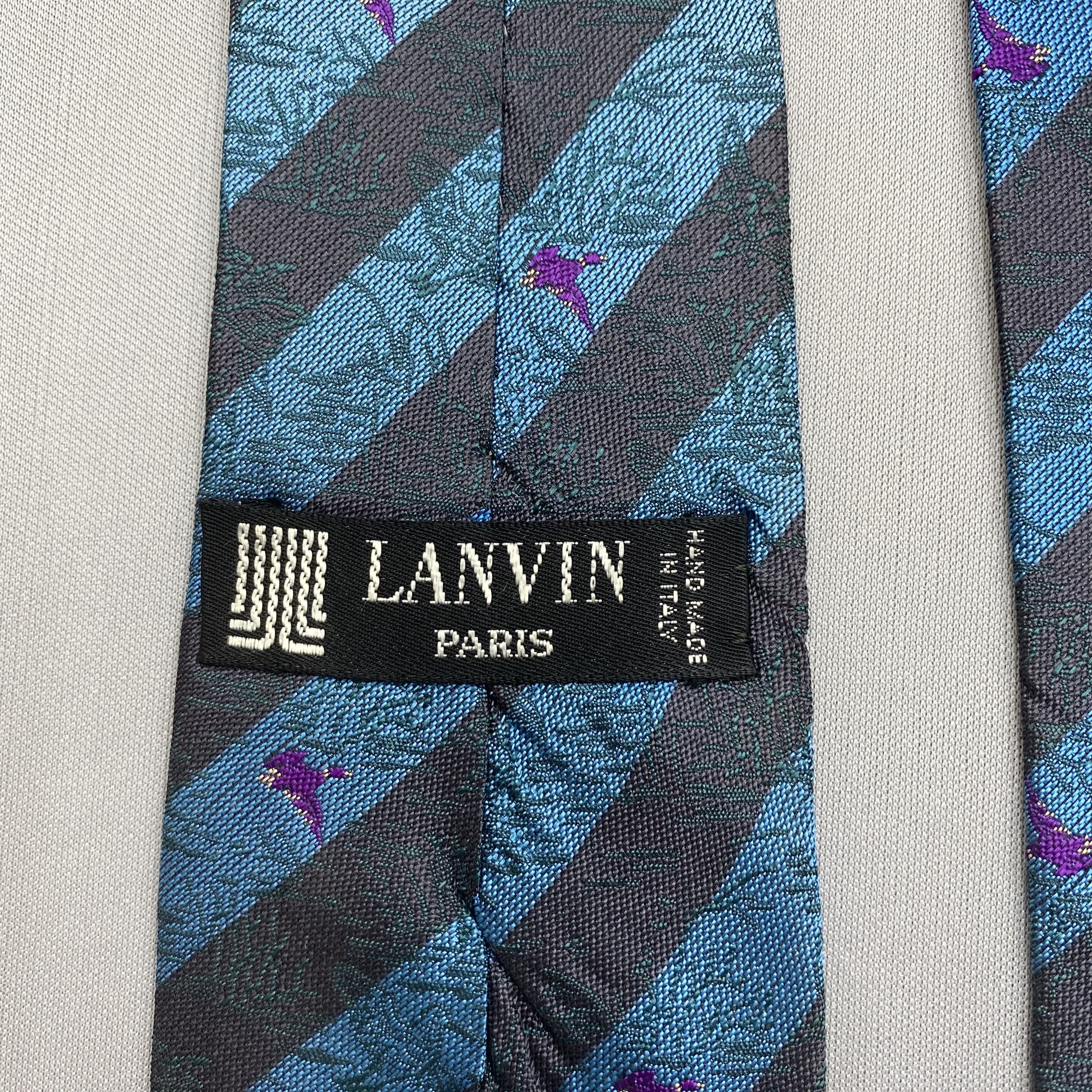 Lanvin Vintage Lanvin SILK Necktie Cravate Pure Silk Neck Tie Size ONE SIZE - 7 Thumbnail