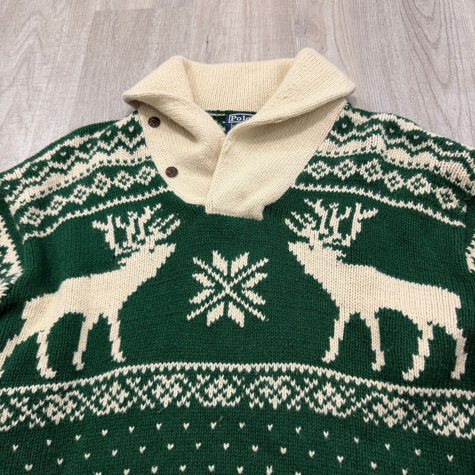 Polo Ralph Lauren Vintage Polo Ralph Lauren Shawl Collar Sweater Men's 2XL Size US XXL / EU 58 / 5 - 3 Thumbnail