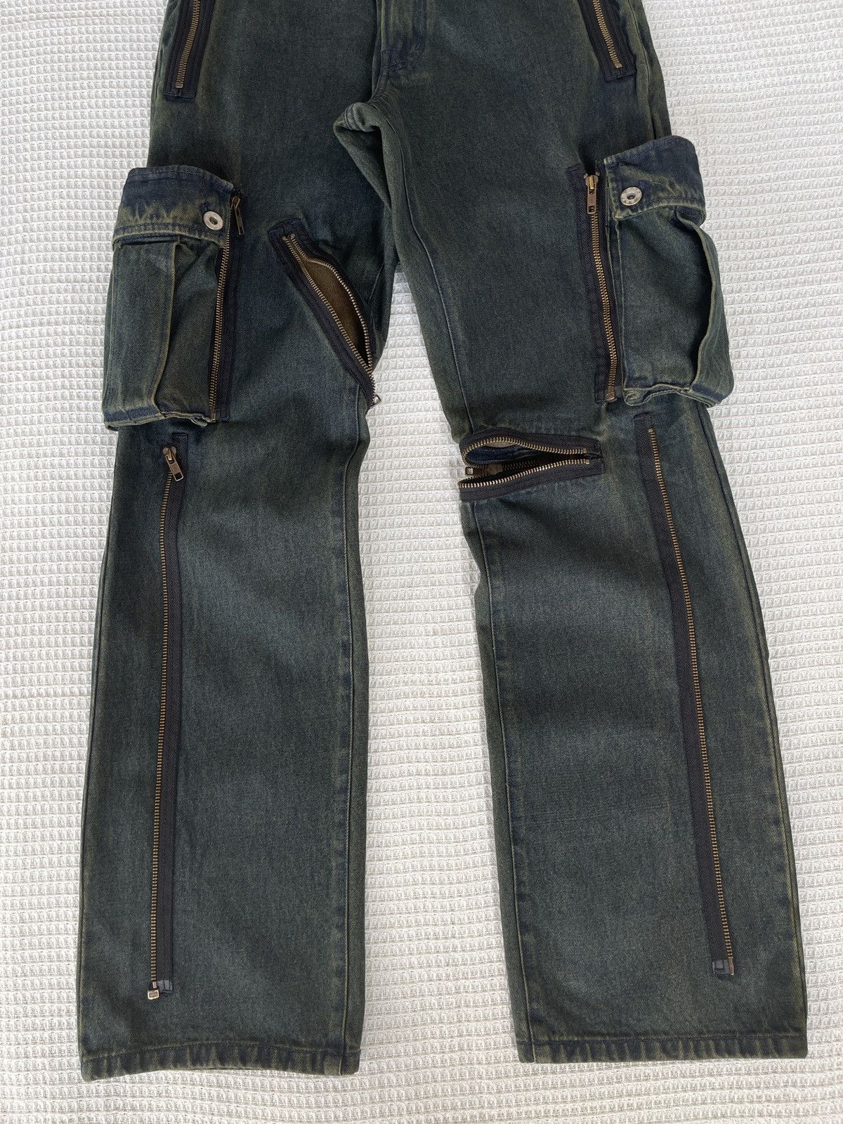 PPFM Vintage Avant Garde🔥PPFM🔥 Zipper Multi Pocket Cargo Jeans Size US 30 / EU 46 - 4 Thumbnail