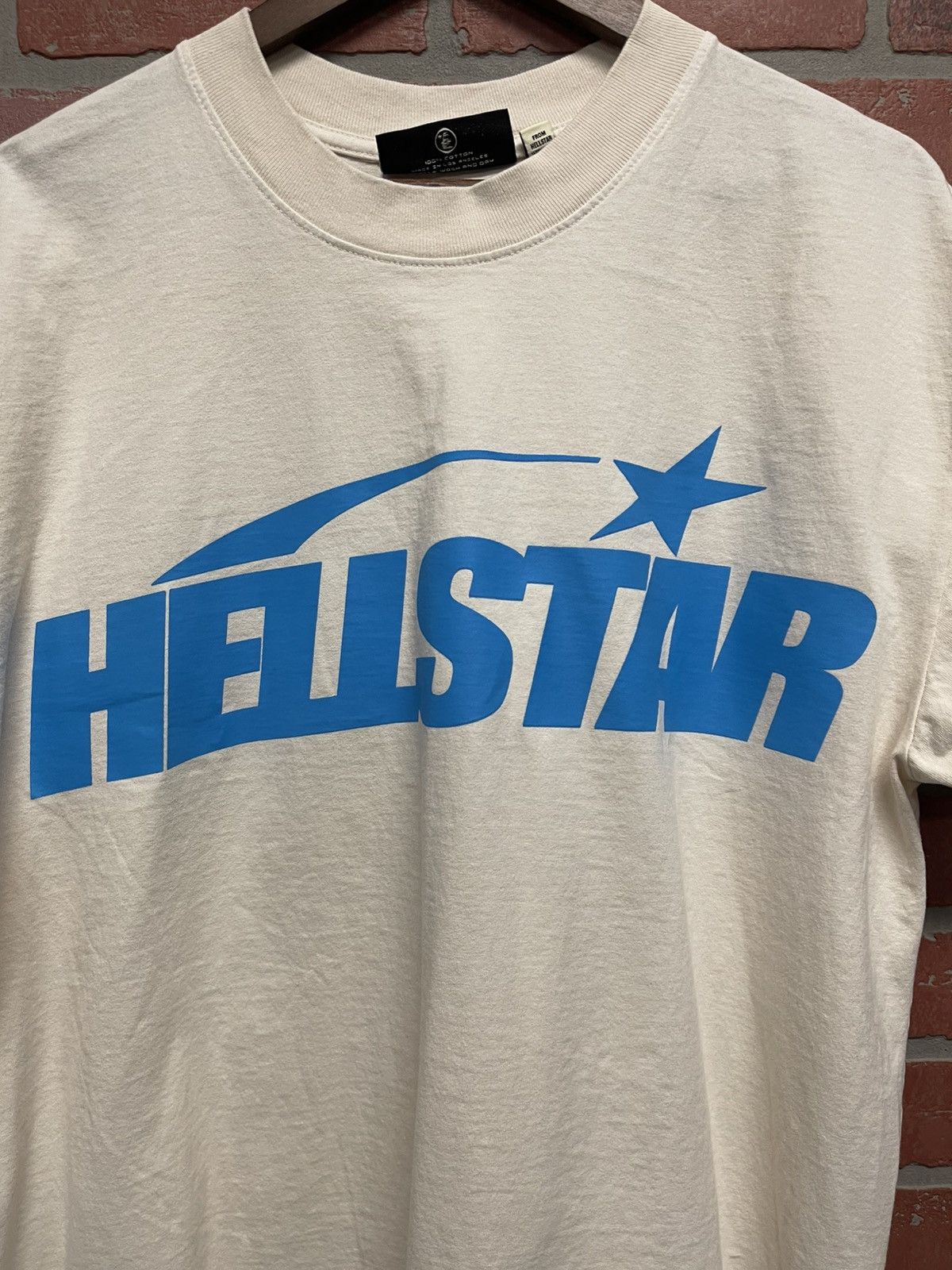 HELLSTAR Size M - Hellstar Classic Tee Shirt White/Blue Print Size US M / EU 48-50 / 2 - 4 Thumbnail