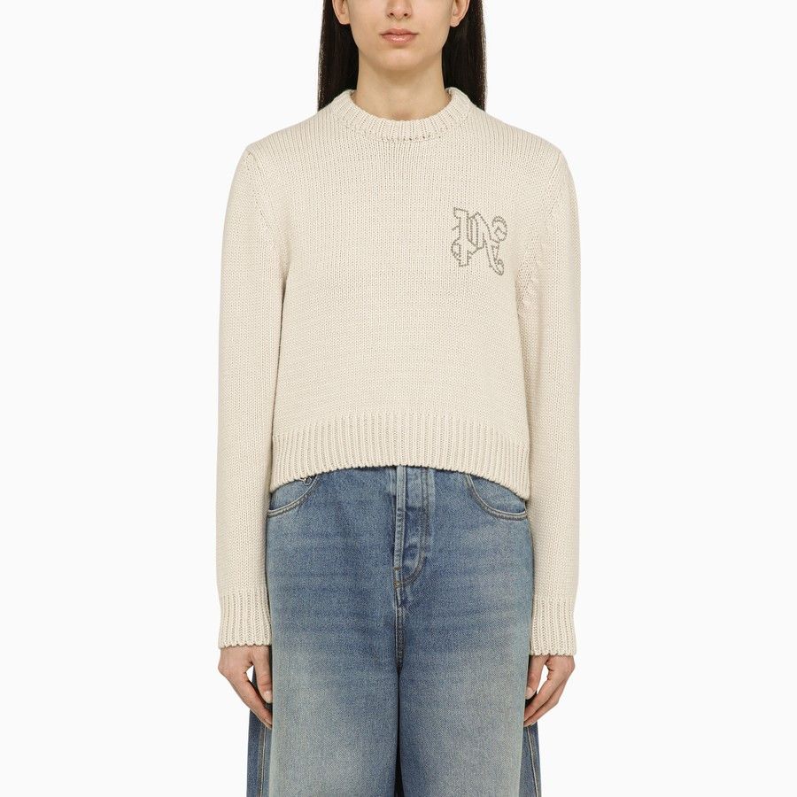 o1d2blof0924 Sweaters With Logo In White
