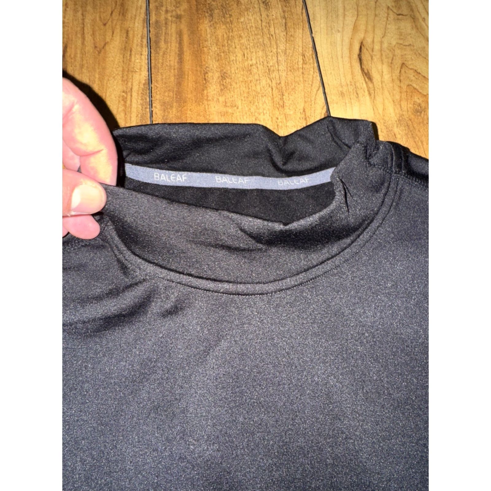Vintage Baleaf Women's Mock Neck Compression Shirt Long Sleeve Black L Athletic Casual Sports Breathable Stretch Size L / US 10 / IT 46 - 3 Thumbnail