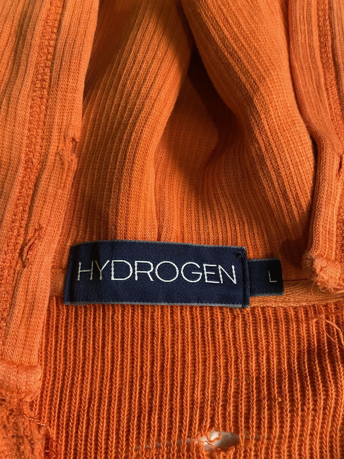 HYDROGEN Vintage Hydrogen spell out Distressed skull hoodie Size US L / EU 52-54 / 3 - 6 Thumbnail
