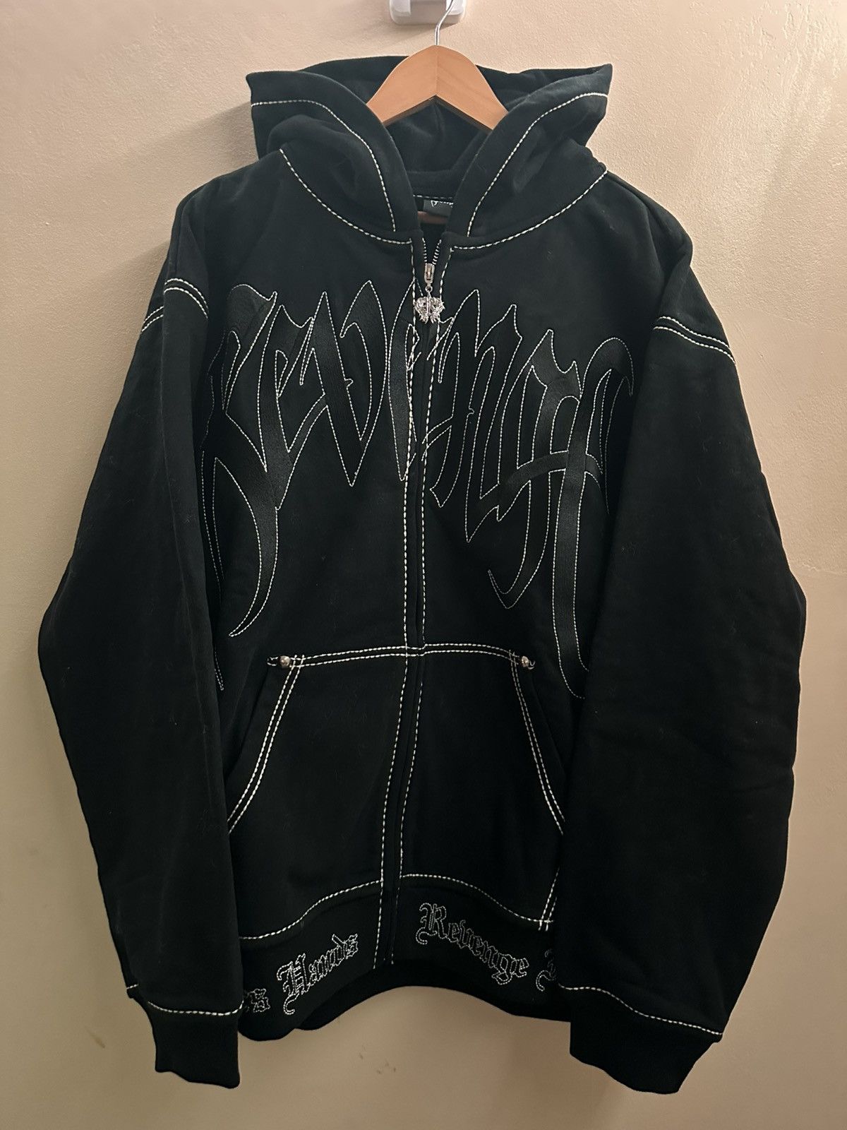 Revenge Revenge Embroidered Zip Hoodie Size US XL / EU 56 / 4 - 1 Thumbnail