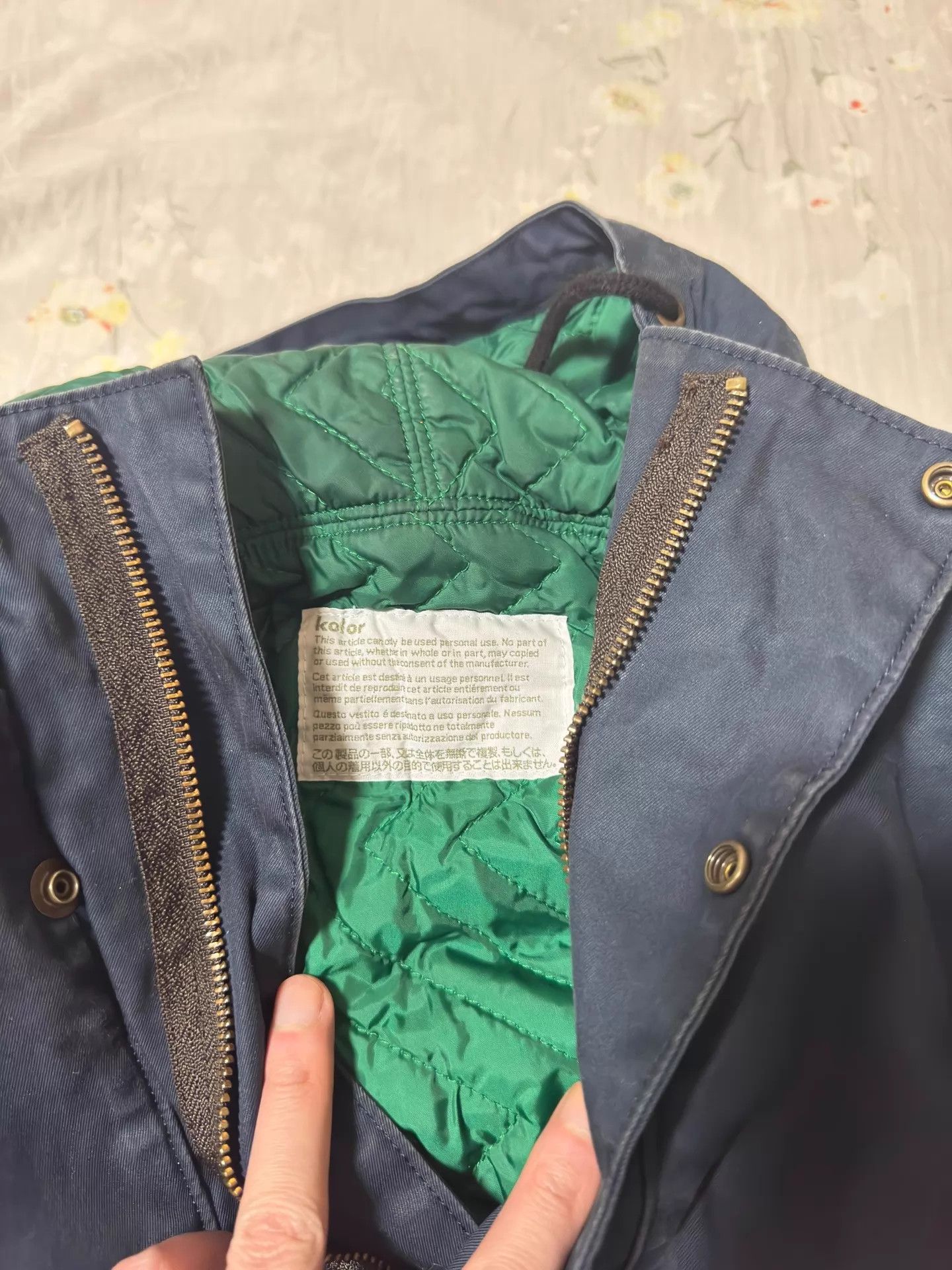 Kolor Kolor 22AW Paneled Colorblocked Jacket Blue Khaki M Size US M / EU 48-50 / 2 - 5 Thumbnail