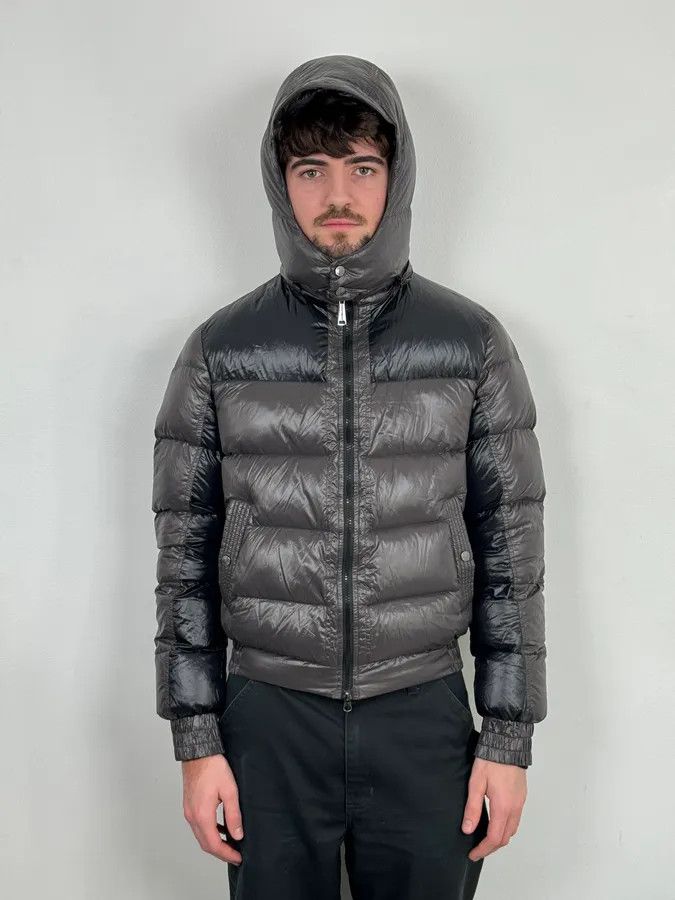Vintage Massimo Rebecchi Black & Brown Hooded Puffer Jacket Size US M / EU 48-50 / 2 - 2 Thumbnail