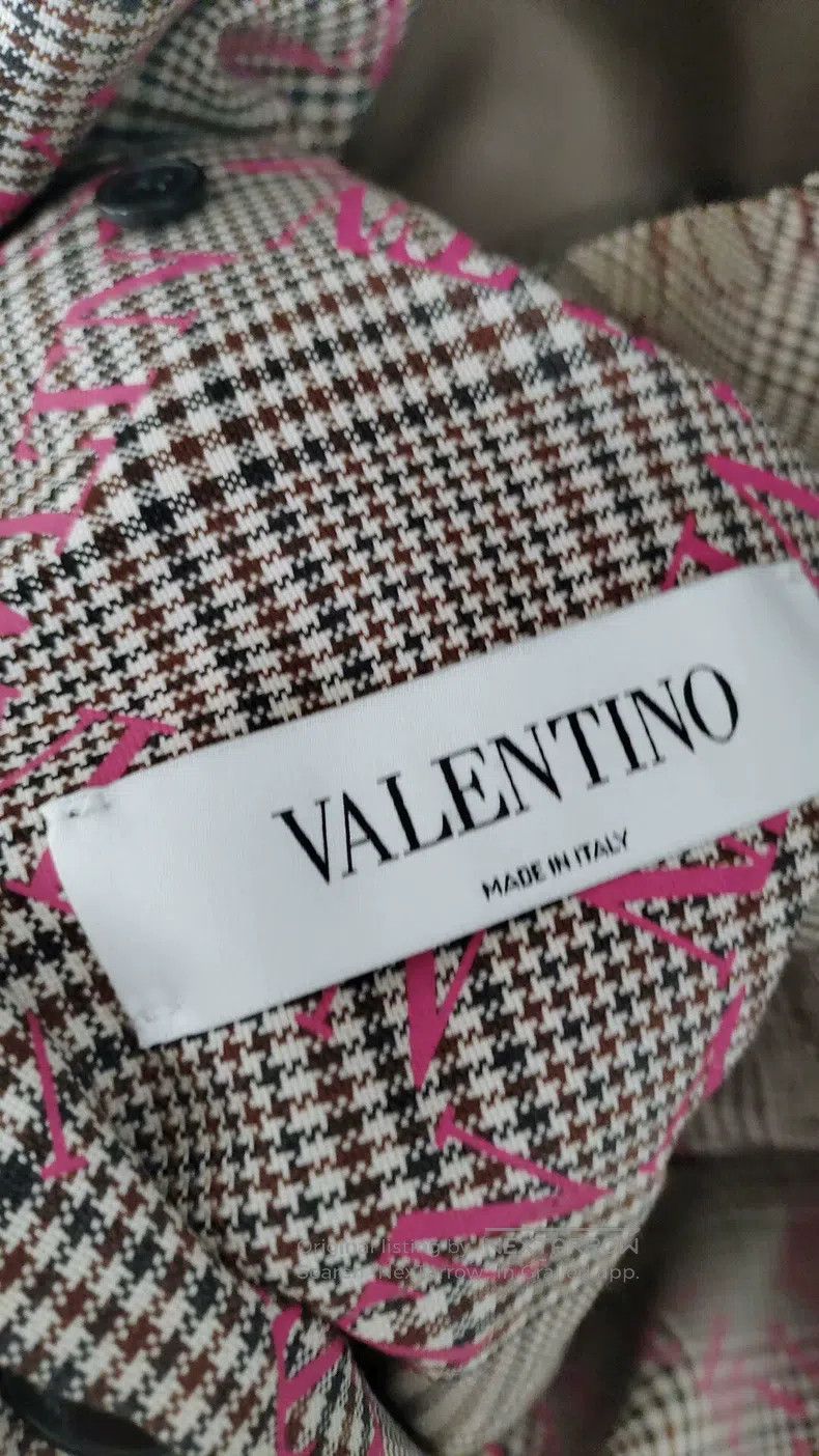 Valentino Valentino Full logo houndstooth coat Size M / US 6-8 / IT 42-44 - 4 Thumbnail