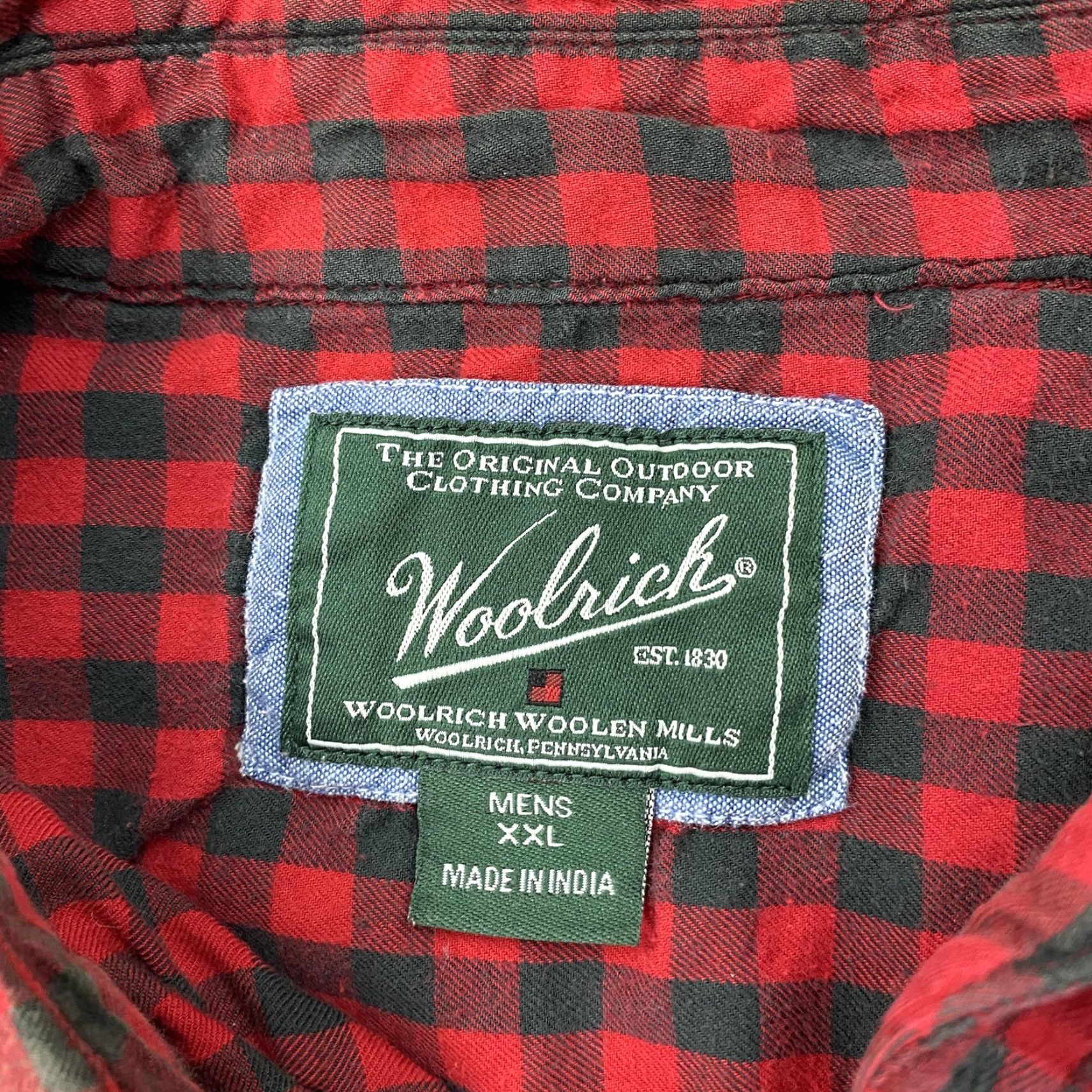 Vintage Woolrich Button Down Shirt Mens 2XL Red Black Plaid Long Sleeve Chest Pocket Size US XXL / EU 58 / 5 - 4 Thumbnail