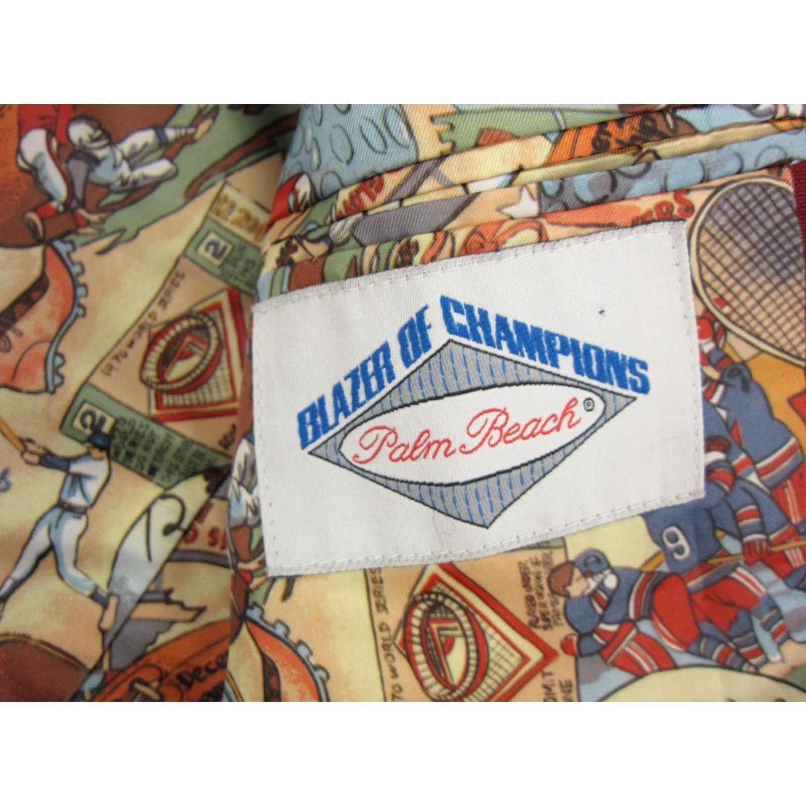 Vintage Vintage Palm Beach Blazer Mens 40 Red Coat Beach of Blazer Champions 80s Size 40R - 6 Thumbnail