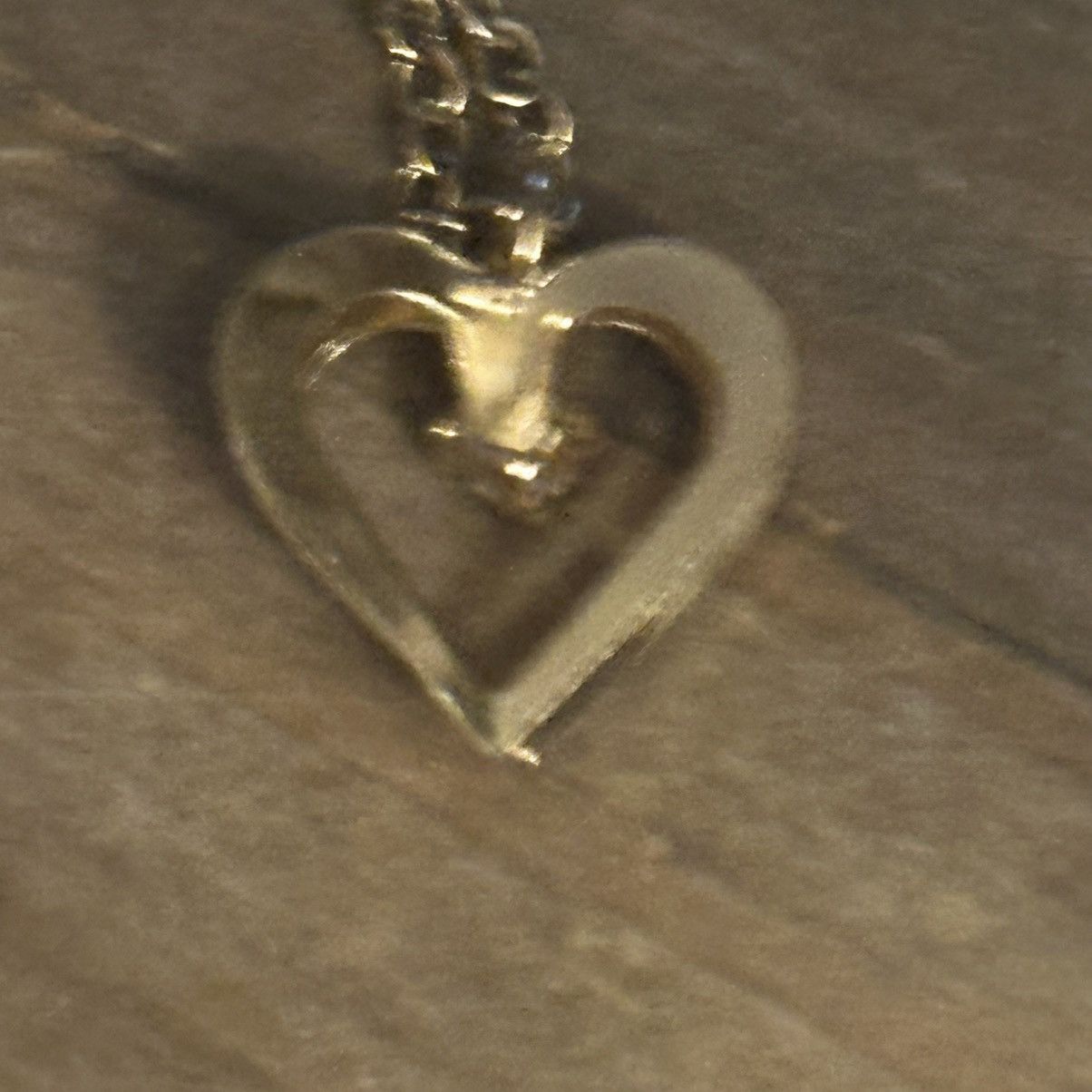 Vintage Vintage dainty rhinestone accent heart pendant necklace Size ONE SIZE - 5 Thumbnail