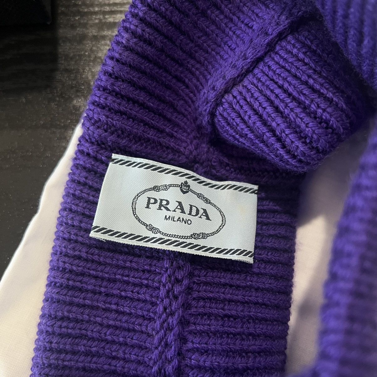 Prada Prada Wool AW18 Rubber Logo Patch Headband Size ONE SIZE - 4 Thumbnail