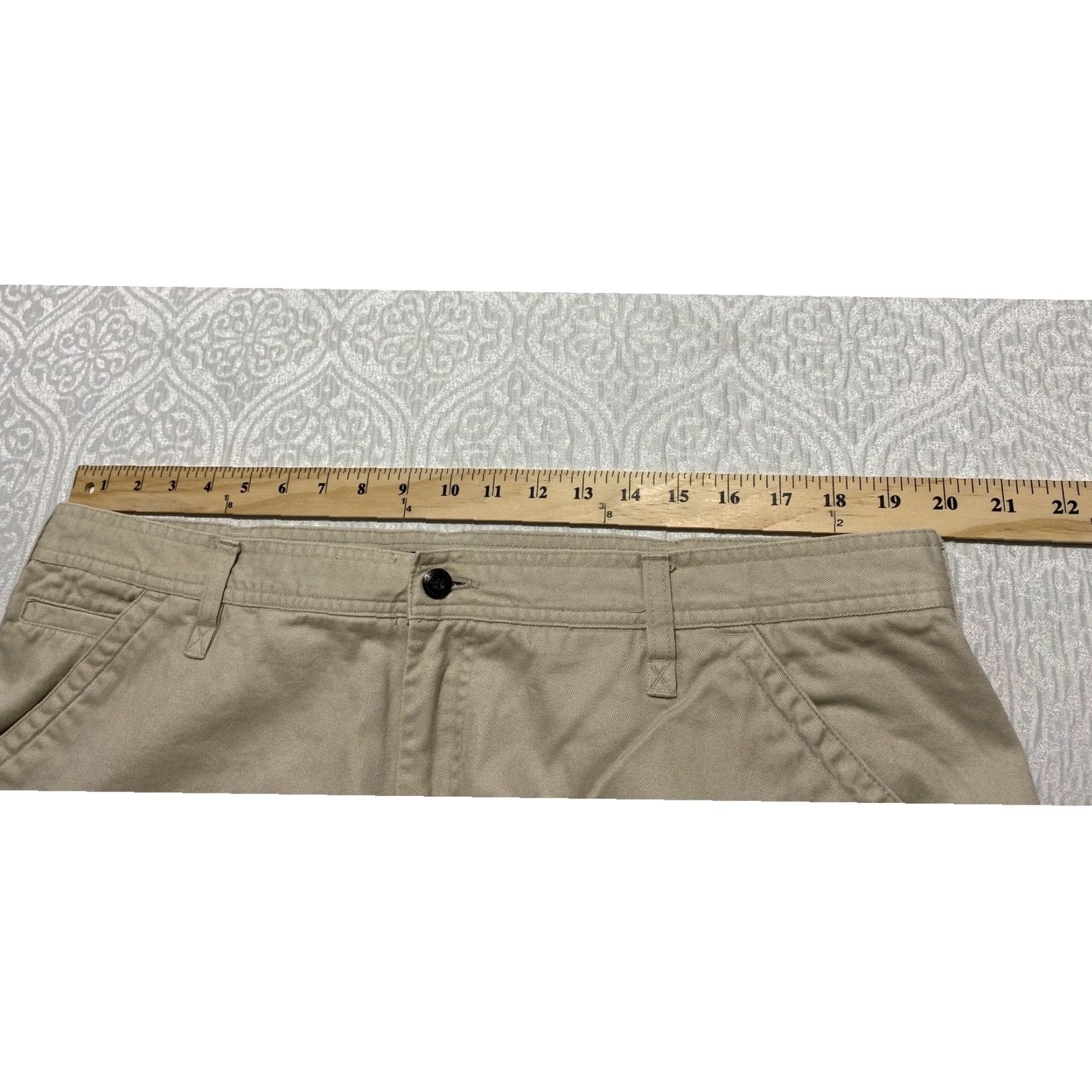 Perry Ellis Perry Ellis America Mens Cargo Shorts Khaki Cotton 38 Tan Beige Regular 6-Pocket Utility Workwear Casual Size US 38 / EU 54 - 4 Thumbnail