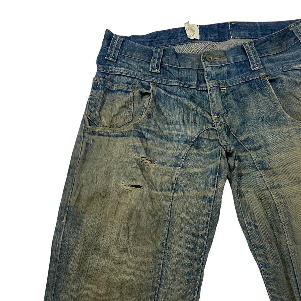 Devilock Vintage Devillock Distressed Denim jelas W33 Size 32" / US 10 / IT 46 - 3 Thumbnail