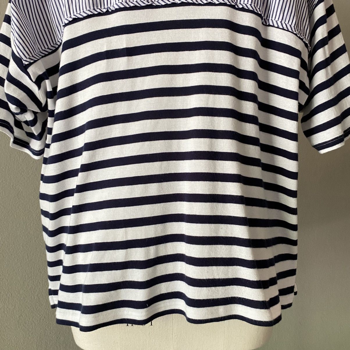 Frapbois FRAPBOIS Striped Mix Band Collar Shirt Size XL / US 12-14 / IT 48-50 - 16 Thumbnail