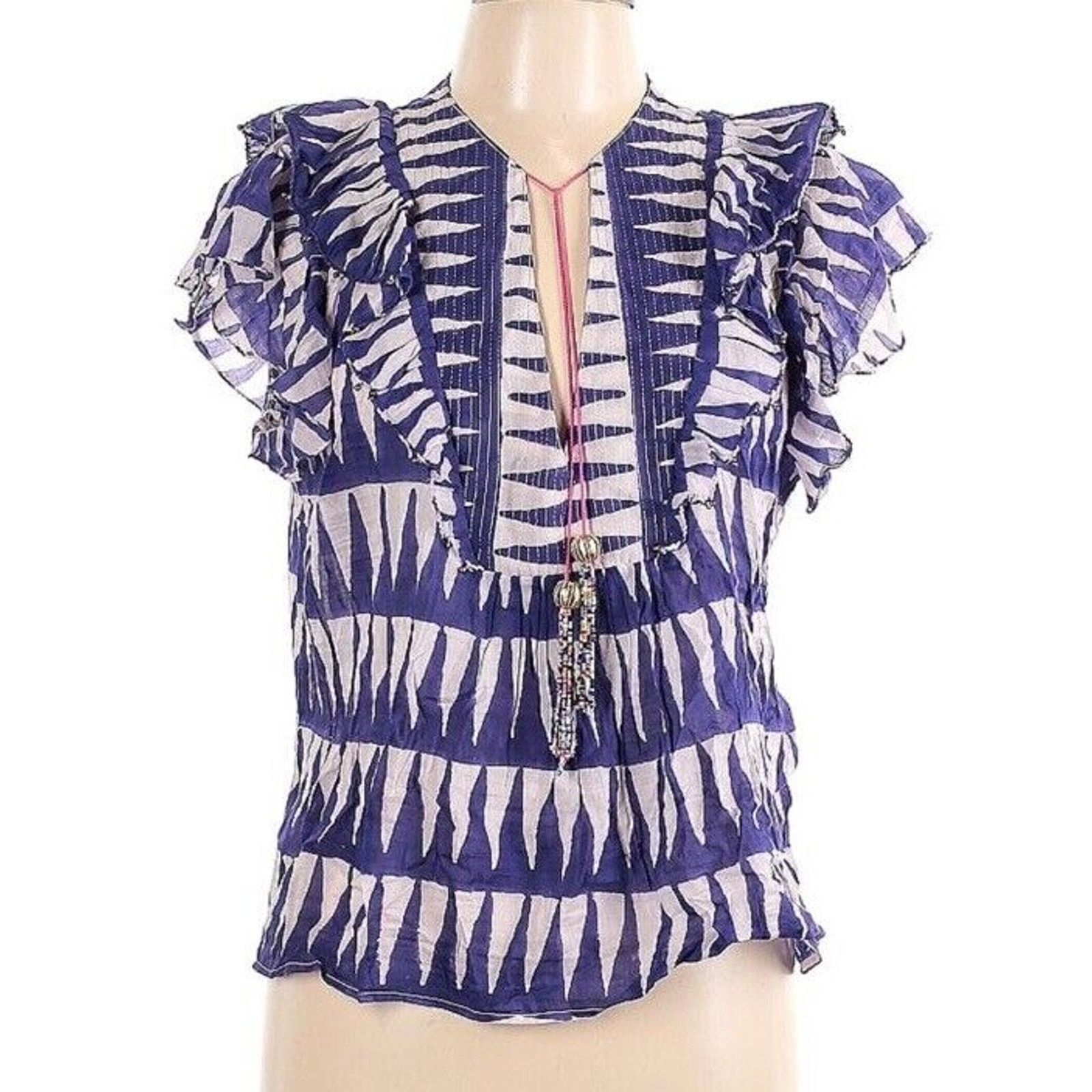 Bell Alicia Bell Kiara Top Aztec Flutter Blue Purple White Large Size L / US 10 / IT 46 - 1 Thumbnail