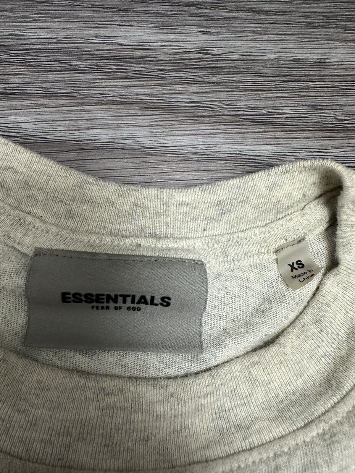 Essentials Essentials Fear Of God Beige Reflective logo Oversize Tee Size US S / EU 44-46 / 1 - 5 Thumbnail