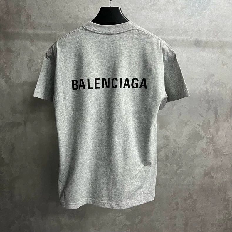 Balenciaga Balenciaga Grey Logo Printed Retro Plain Short Sleeve T-Sh Size US S / EU 44-46 / 1 - 5 Thumbnail
