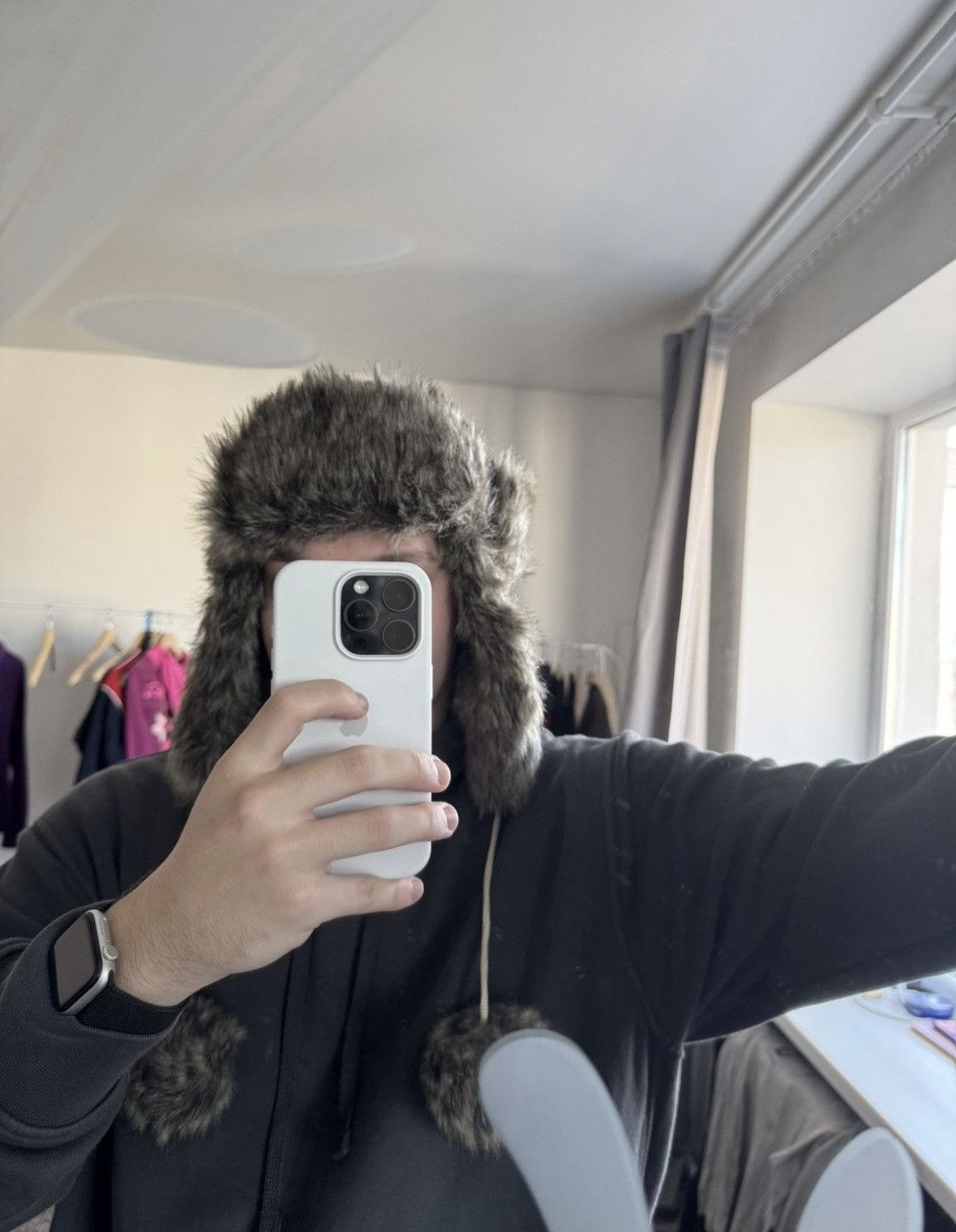 Vintage Y2K HYPE FUZZY MOHAIRE AVIATOR USSR USHANKA HAT Size ONE SIZE - 10 Thumbnail