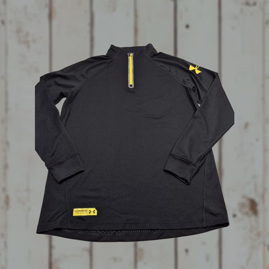 Under Armour Under Armour ColdGear Infrared Shirt Mens XL Black Long Sleeve 1/4 Zip Fitted Size US XL / EU 56 / 4 - 1 Thumbnail