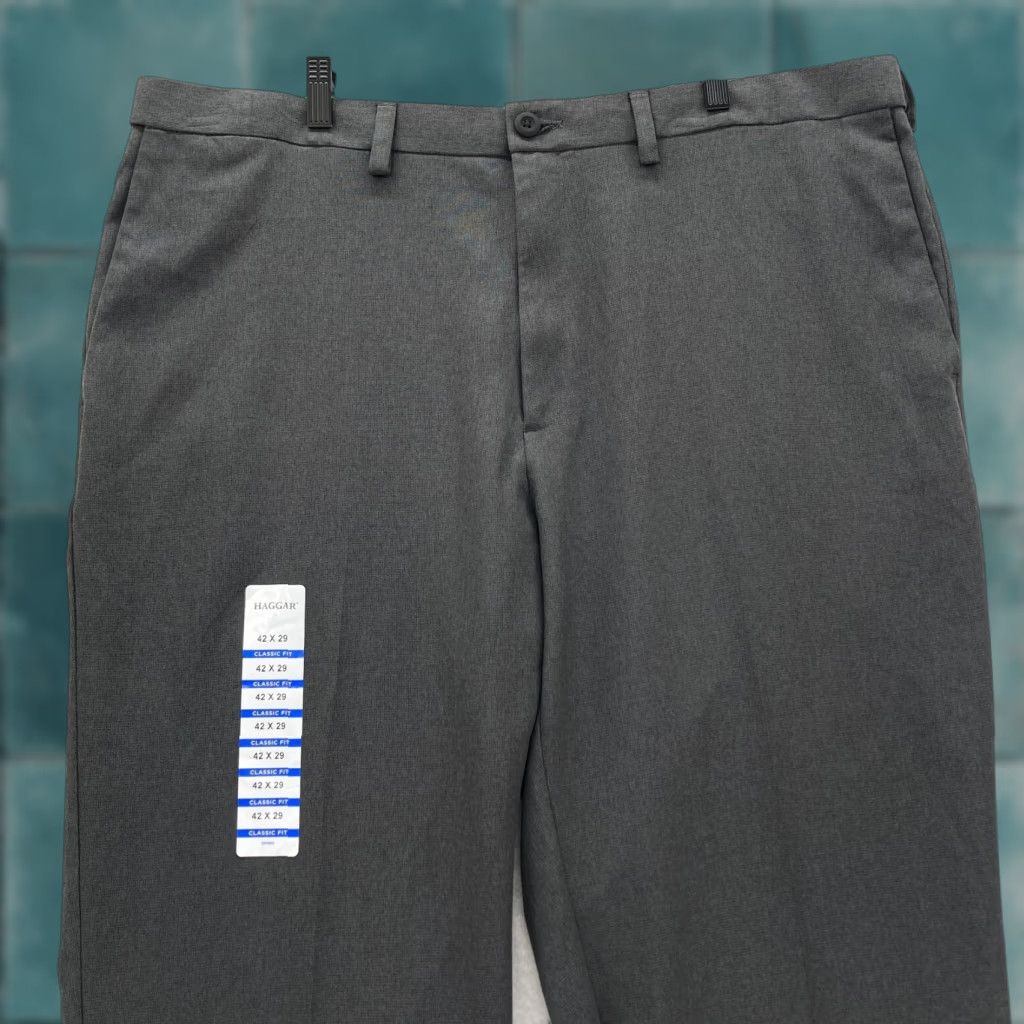 Haggar Haggar Cool Right Dress Pants Women's 42x29 Classic Fit Black Performance Flex Pants Size 28" / US 6 / IT 42 - 1 Thumbnail