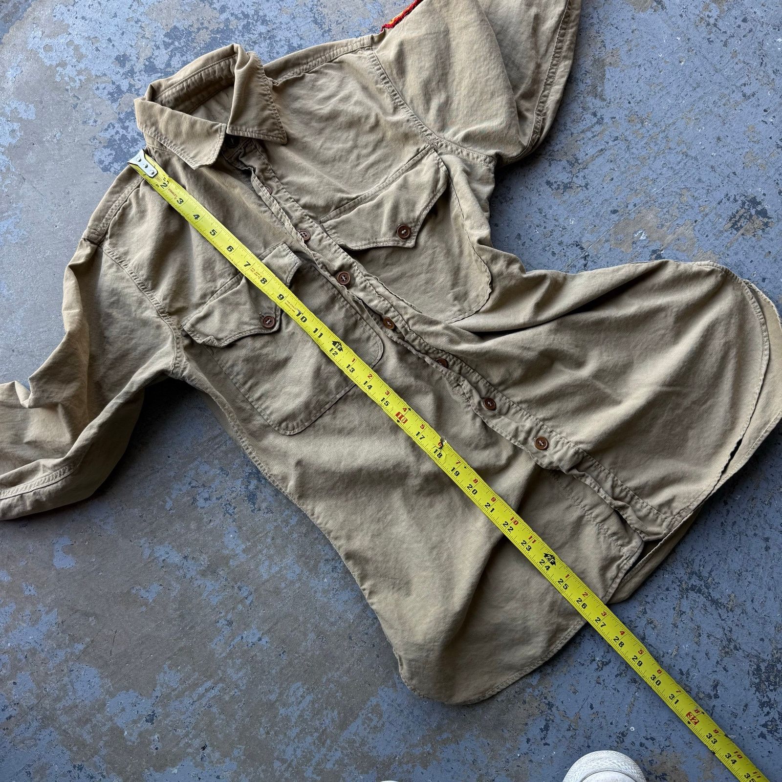 Vintage USMC Khaki Cotton Shirt 40s Vtg WW2 Size US S / EU 44-46 / 1 - 7 Thumbnail