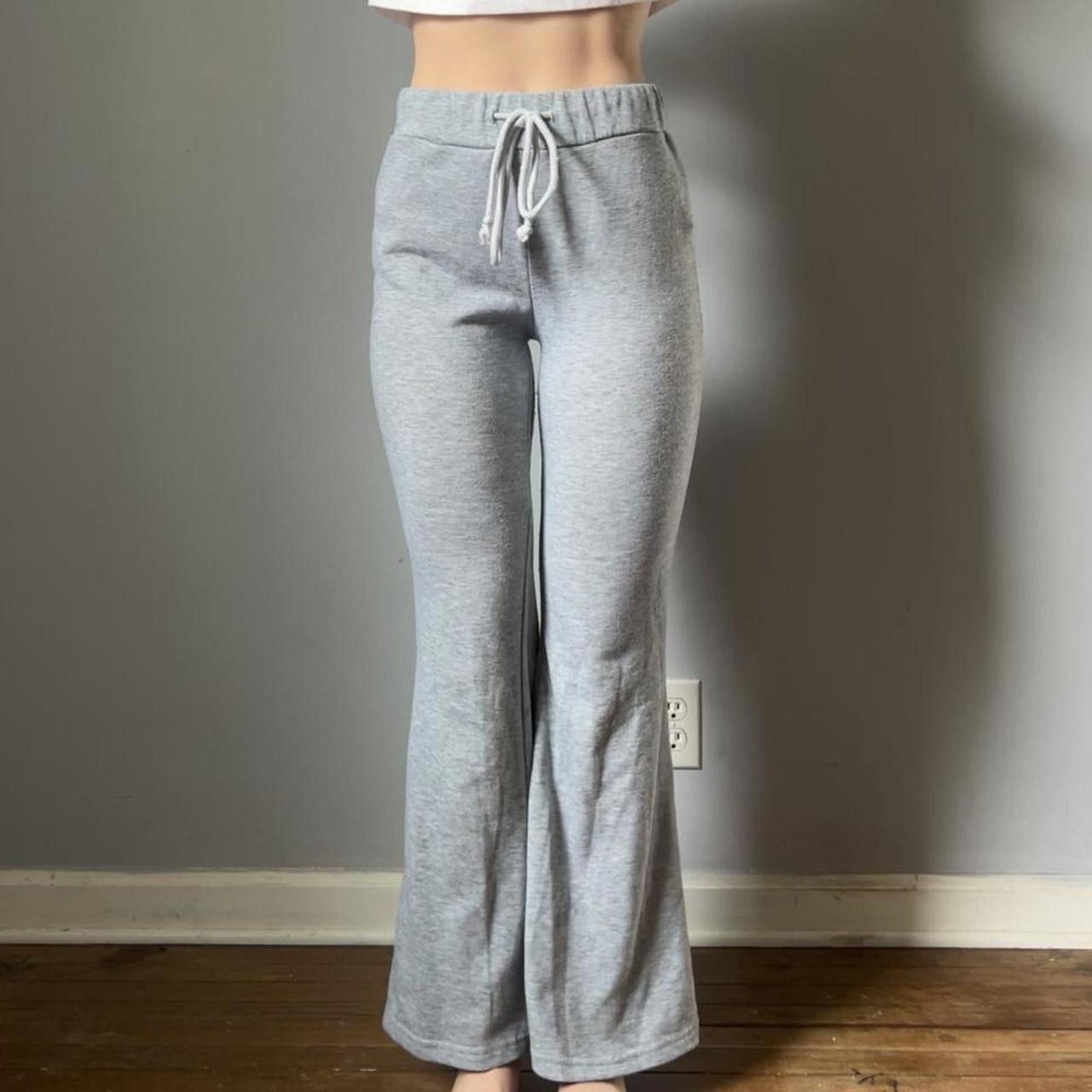 Shein Grey high-waisted flare lounge pants Size 28" / US 6 / IT 42 - 7 Thumbnail
