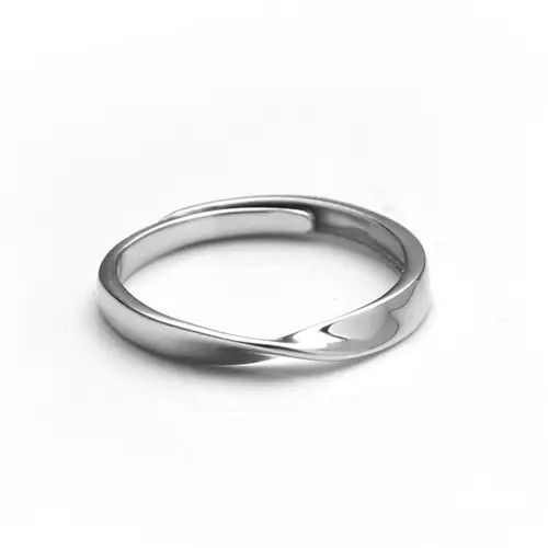 Jewelry Elegant Silver Minimalist Ring - 925 Sterling Silver Size ONE SIZE - 3 Thumbnail